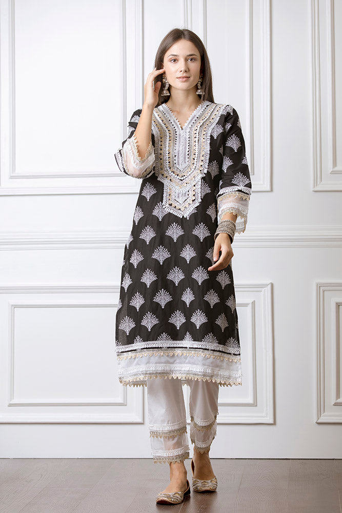 Maple Black Kurta Set