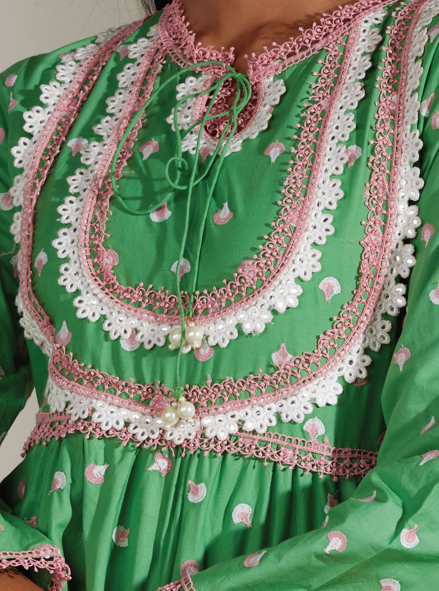 Mulmul Supima Cotton Nadine Anarkali Kurta