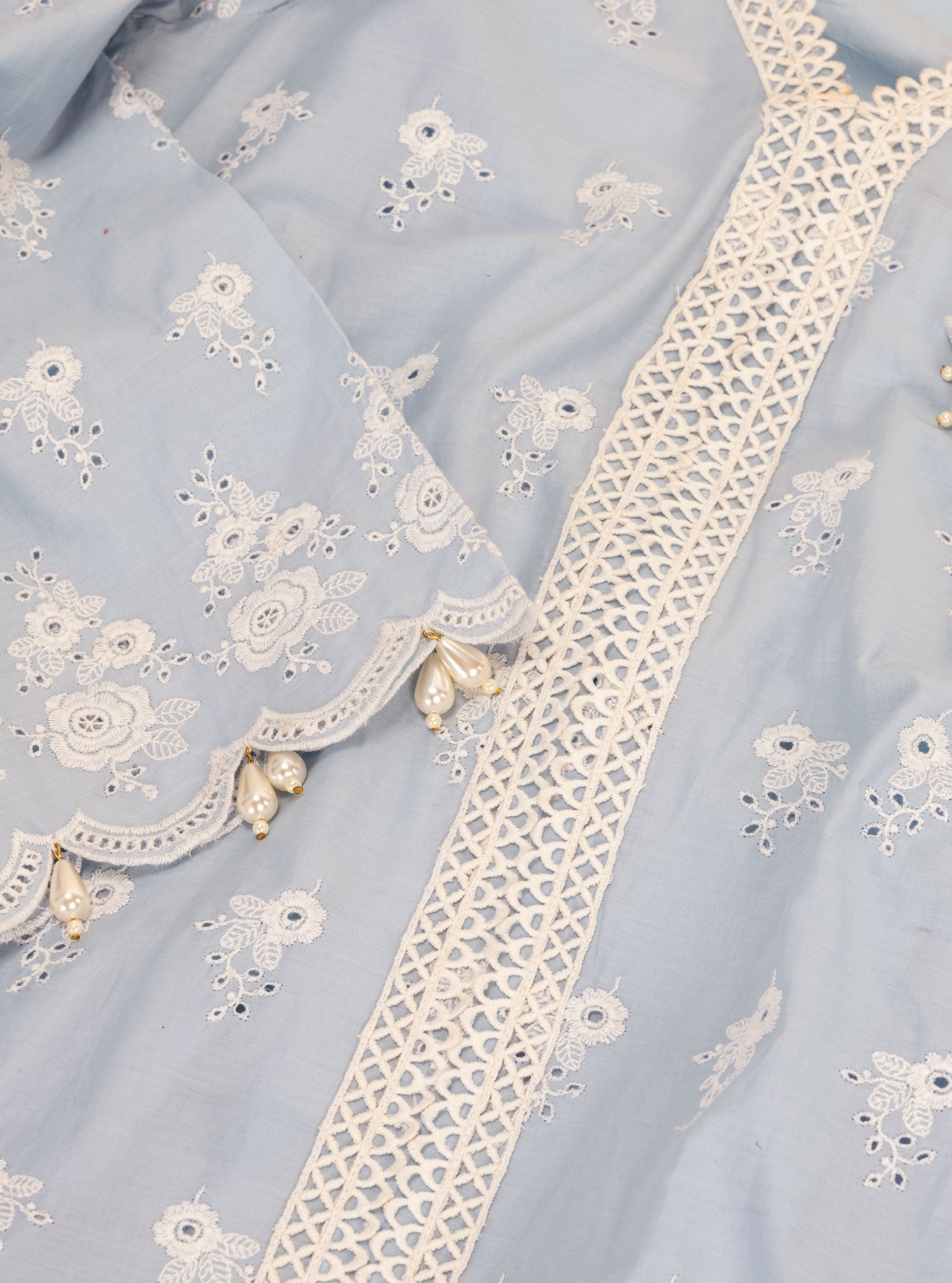 Nitoi Supima Cotton Blue Kurta with Palazzo Set