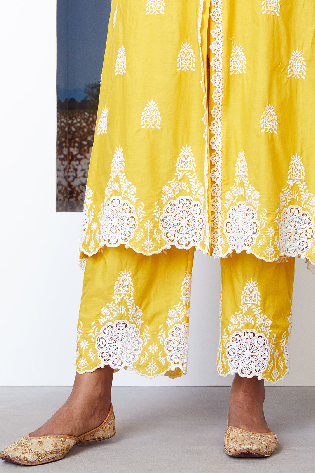 Oracle Supima Cotton Mango Kurta with Palazzo Set