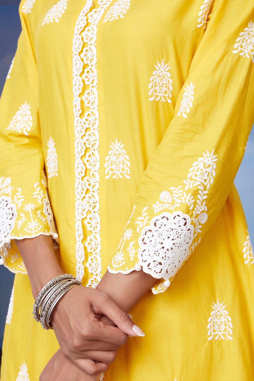 Oracle Supima Cotton Mango Kurta with Palazzo Set