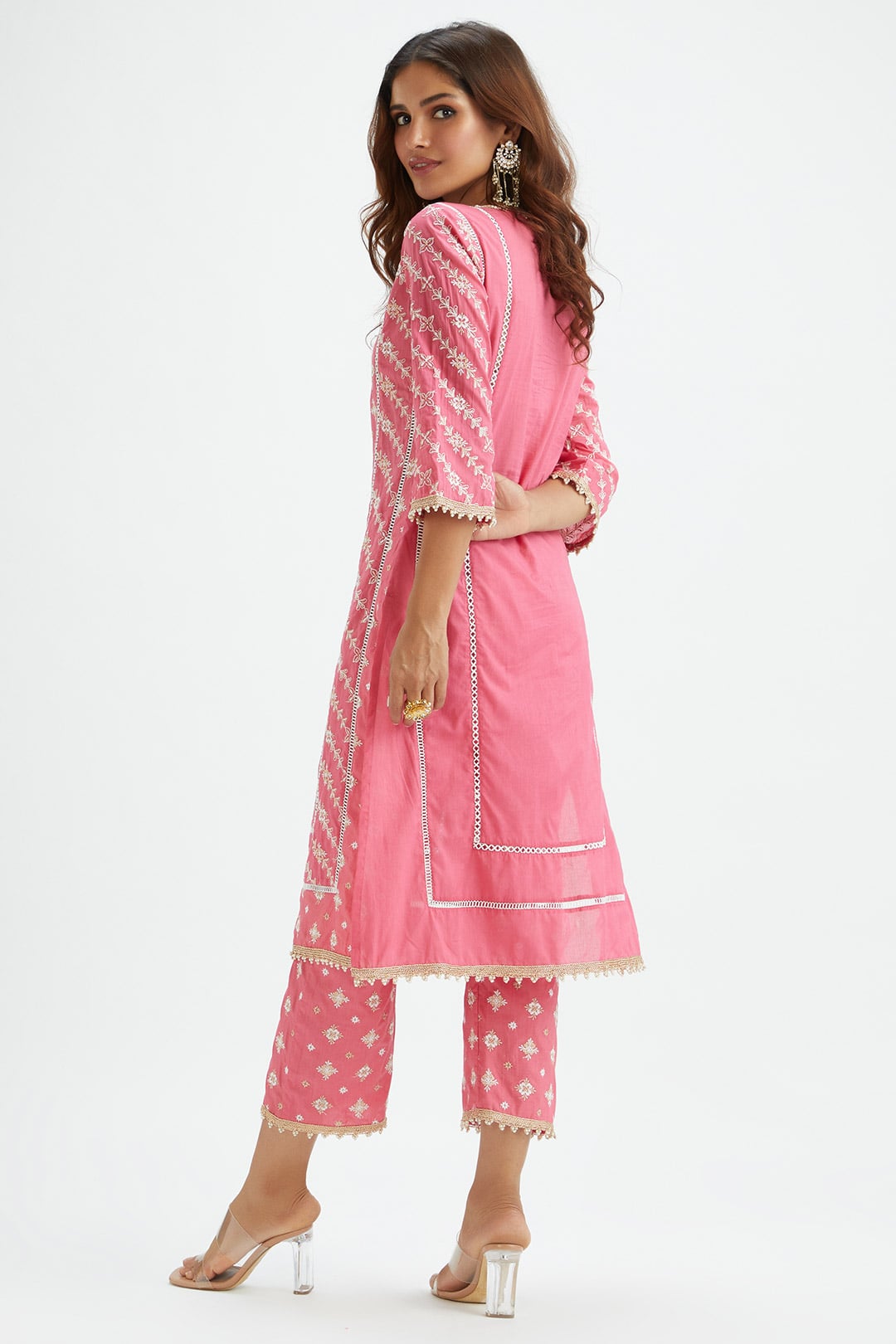 Pelican Supima Cotton Pink Kurta Set