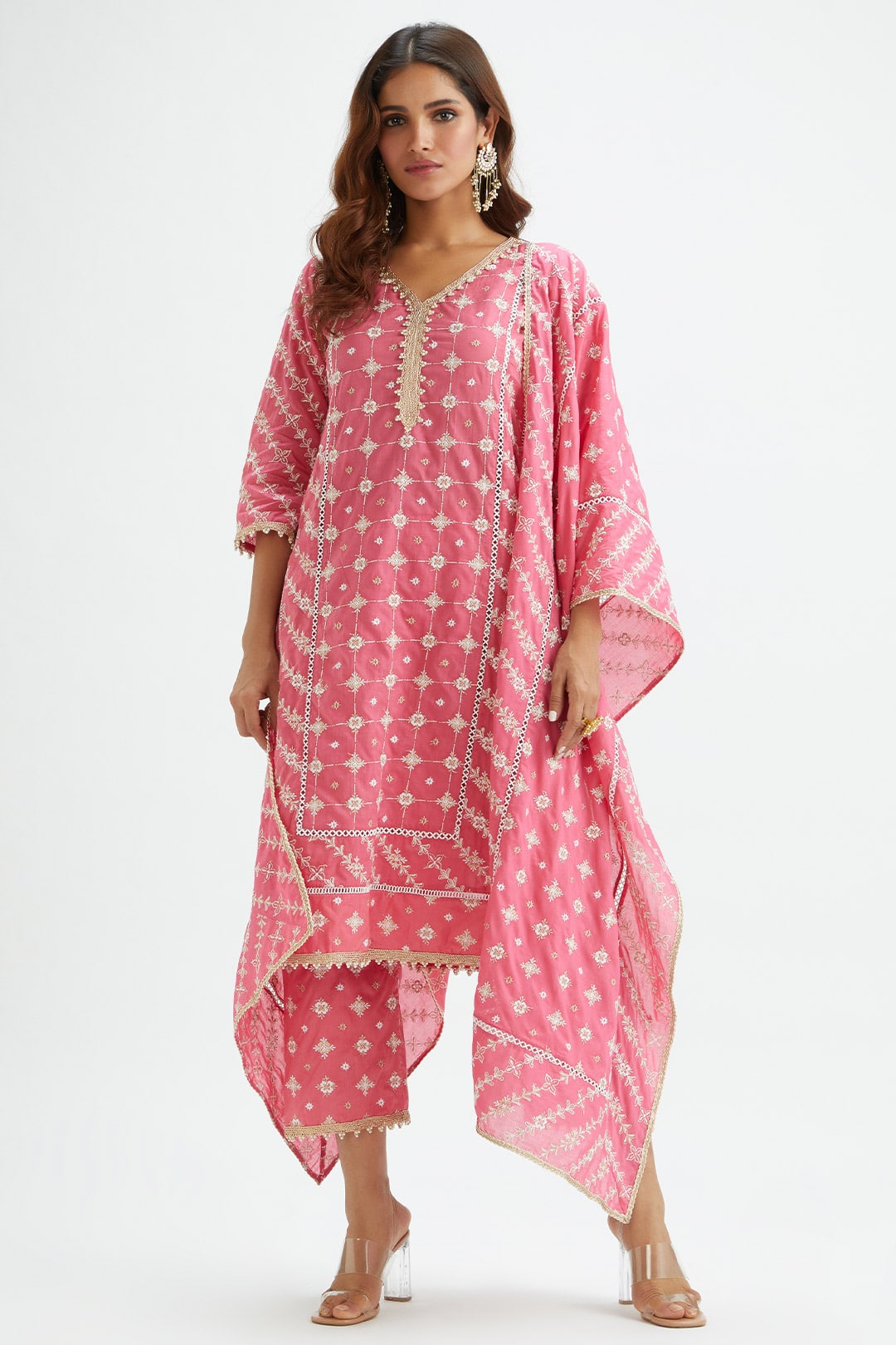 Pelican Supima Cotton Pink Kurta Set