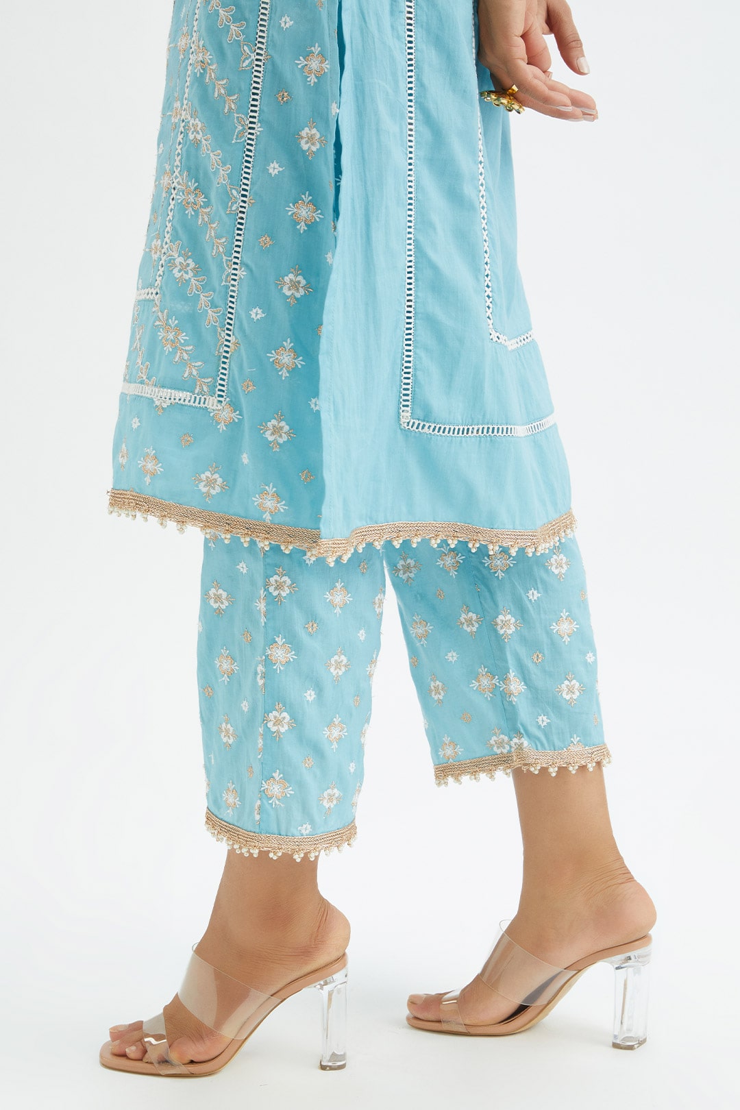 Pelican Supima Cotton Blue Kurta Set