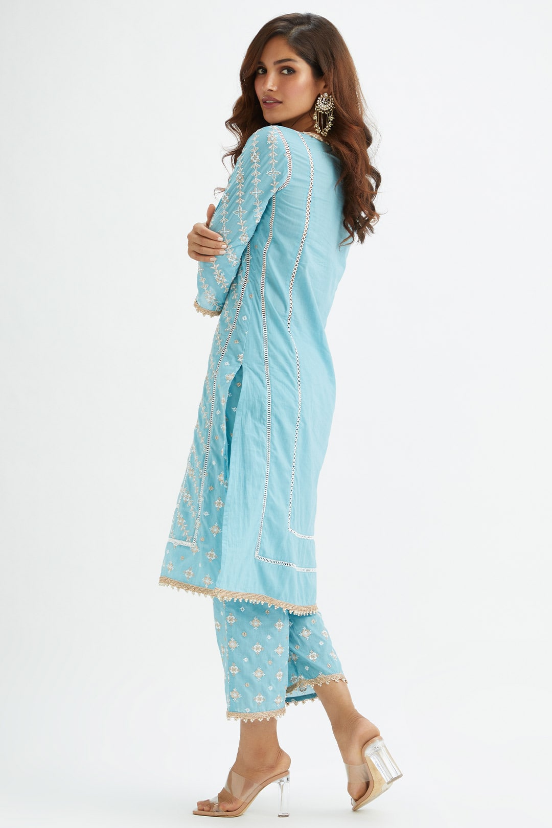Pelican Supima Cotton Blue Kurta Set