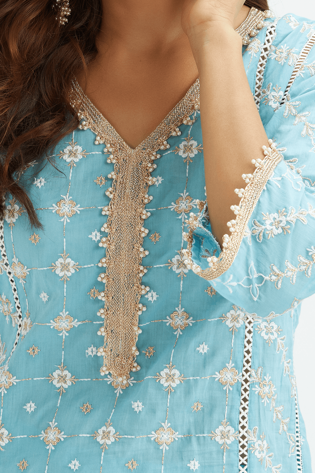 Pelican Teal Kurta