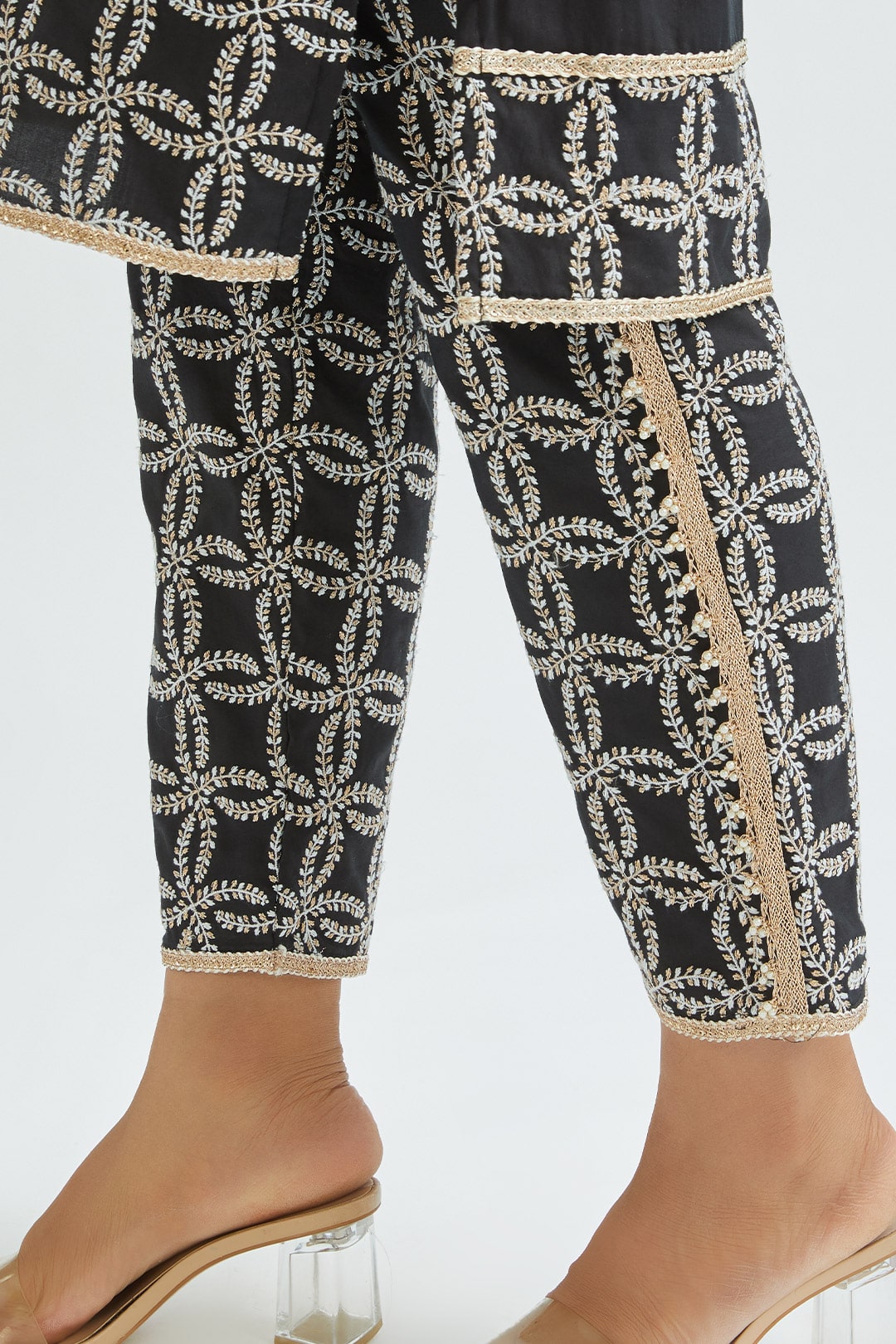 Perry Supima Satin Black Kurta Set