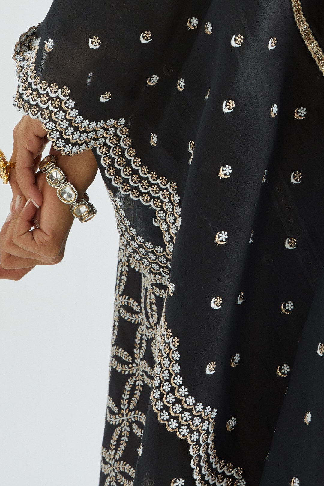 Perry Supima Satin Black Kurta Set