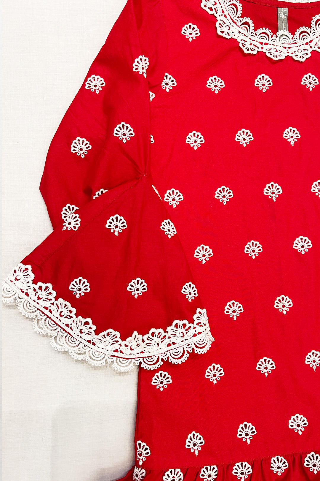 Dione Supima Cotton Red Garara Set