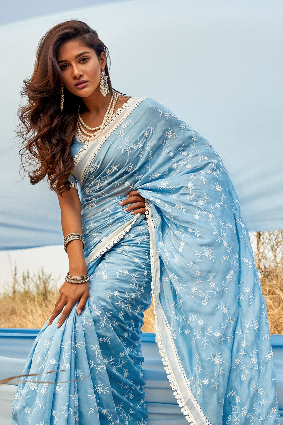 Romance Silk Blue Saree