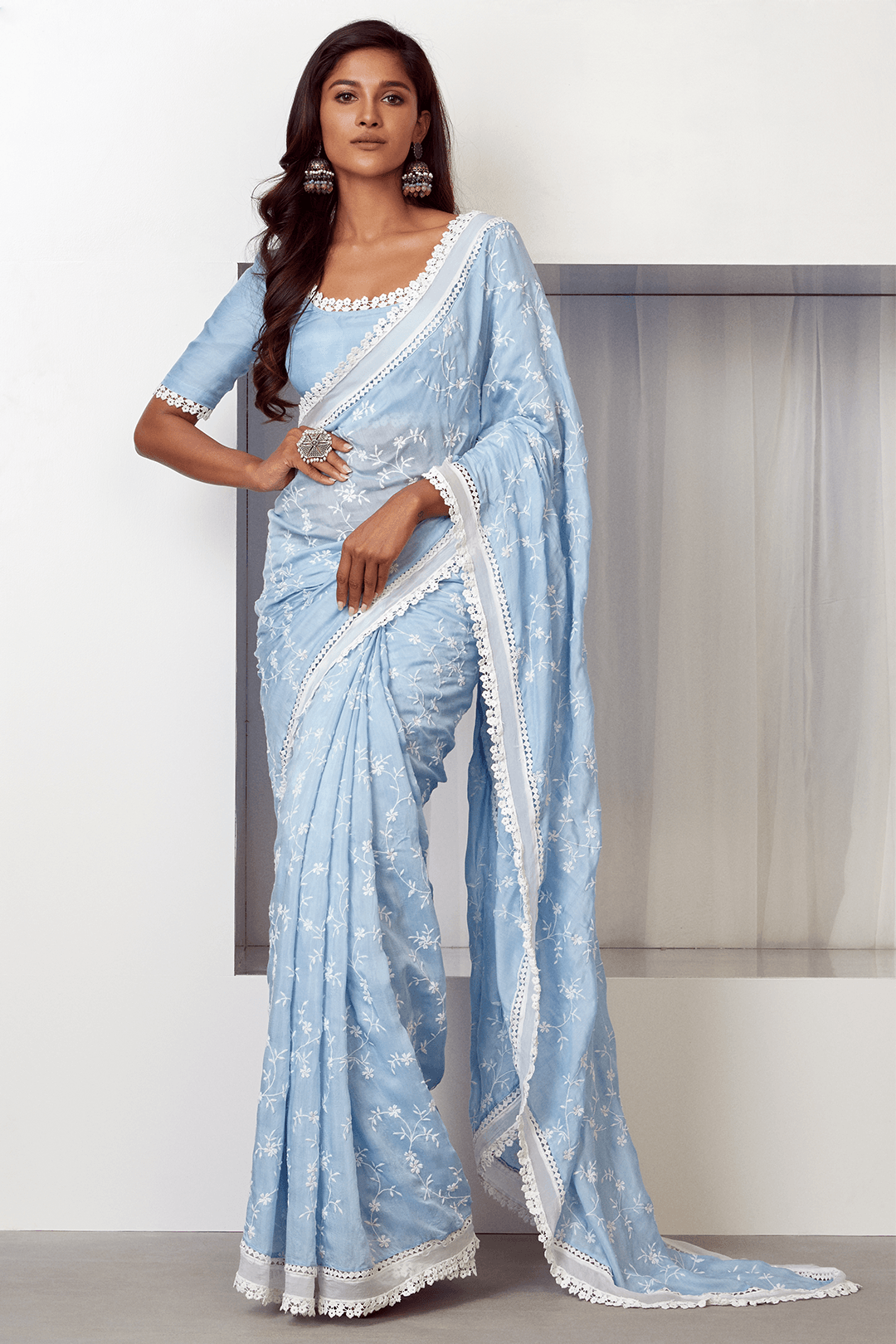 Romance Silk Blue Saree