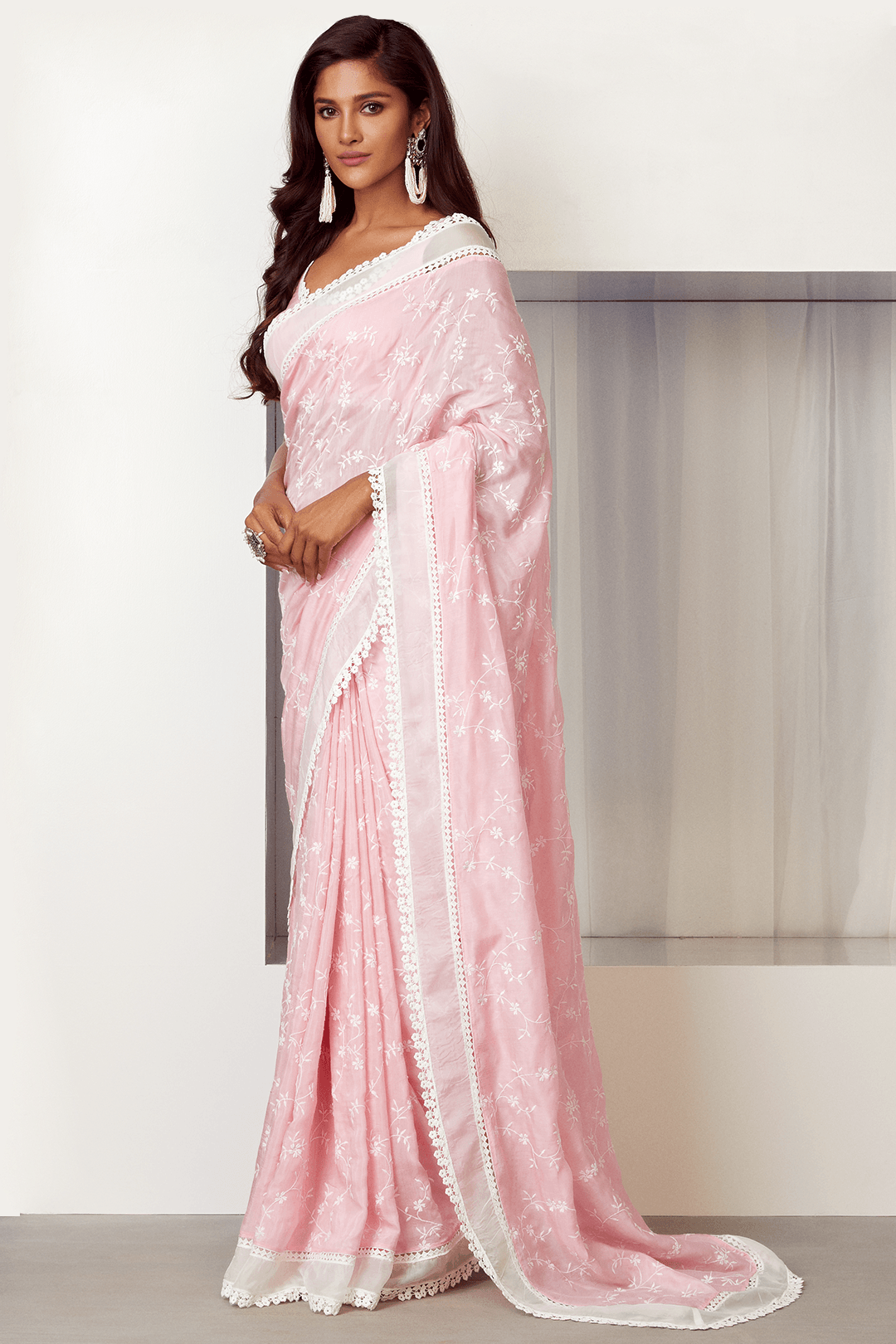 Romance Silk Pink Saree
