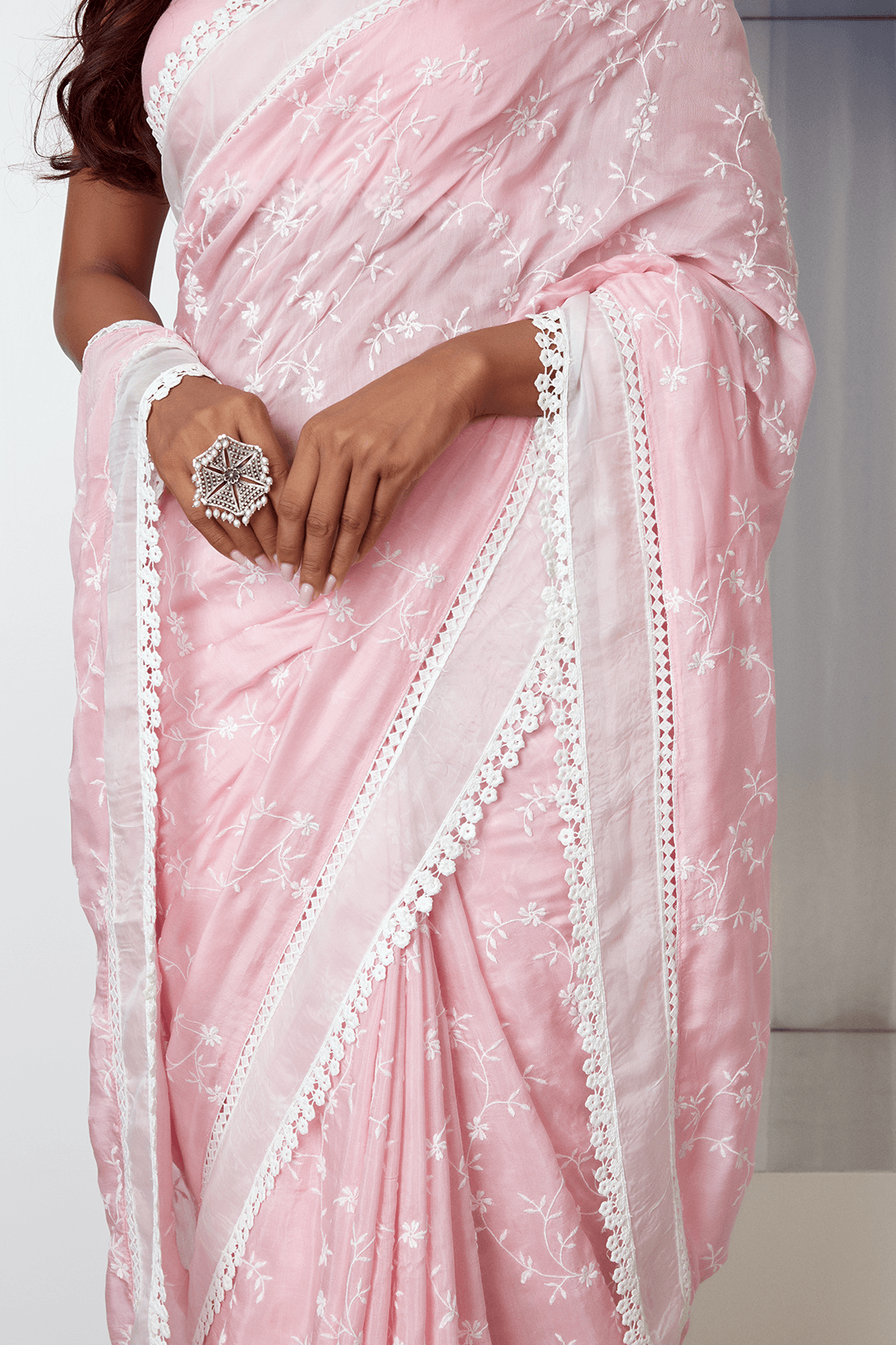 Romance Silk Pink Saree