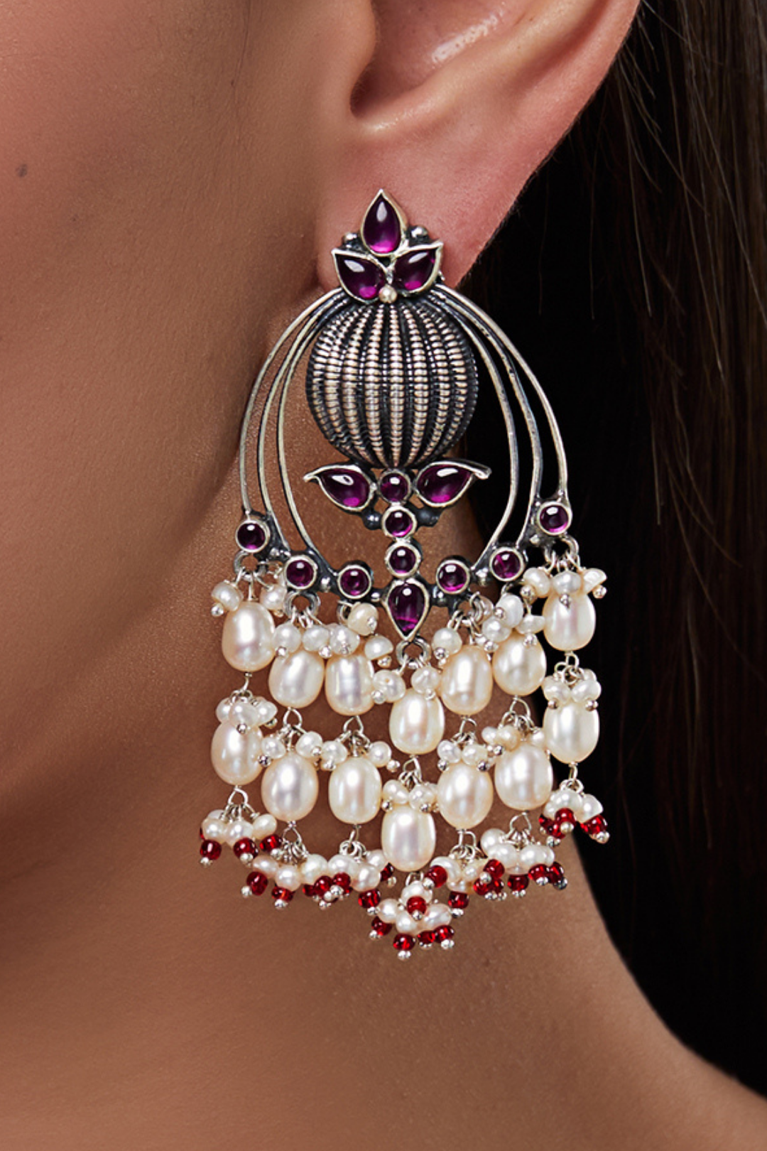 Pure Silver Ambrae Pearl Earrings