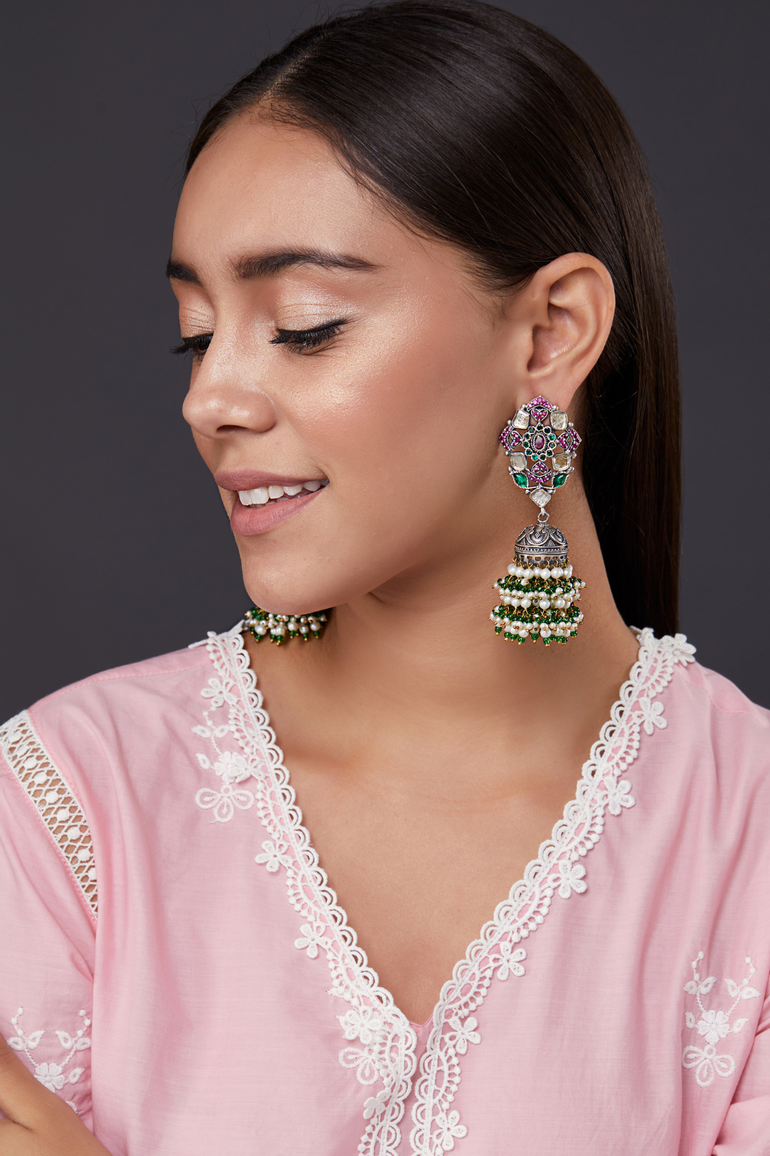 Pure Silver Edwardian Danglers