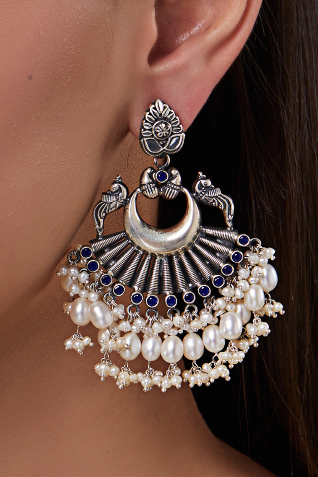 Pure Silver Mihika Kyanite Danglers