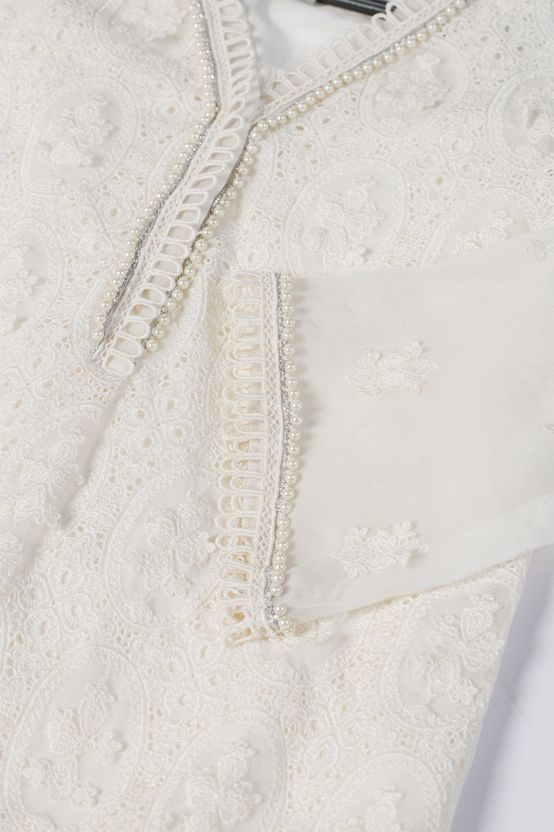 Savannah Tencel Luxe Organza Off White Kurta Set