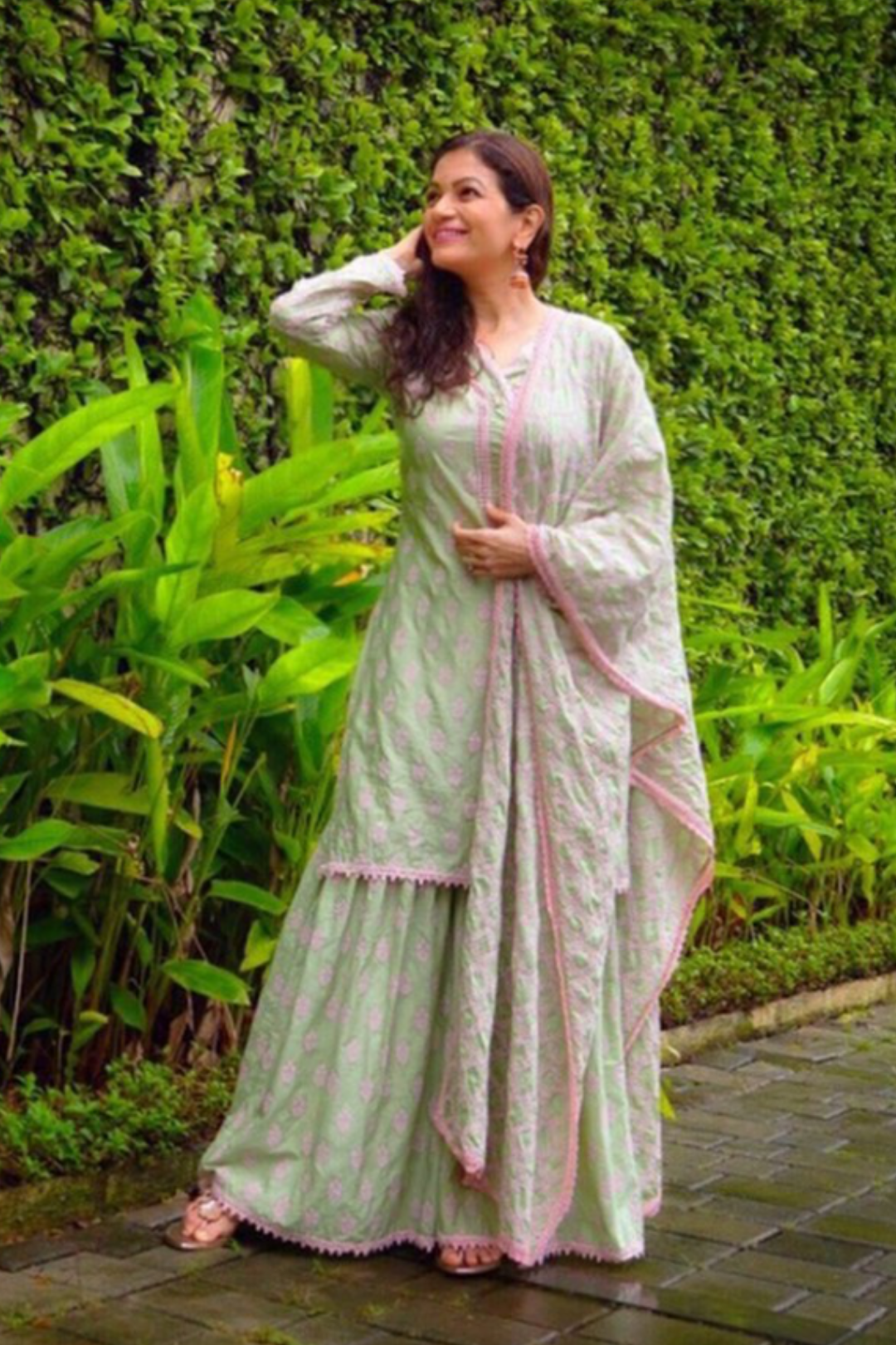 Savina Supima Cotton Kurta with Garara Set