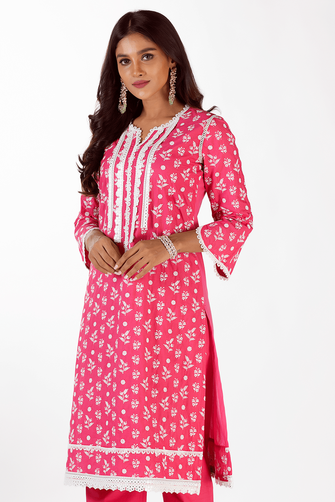 Sierra Supima Cotton Fuchsia Kurta Set