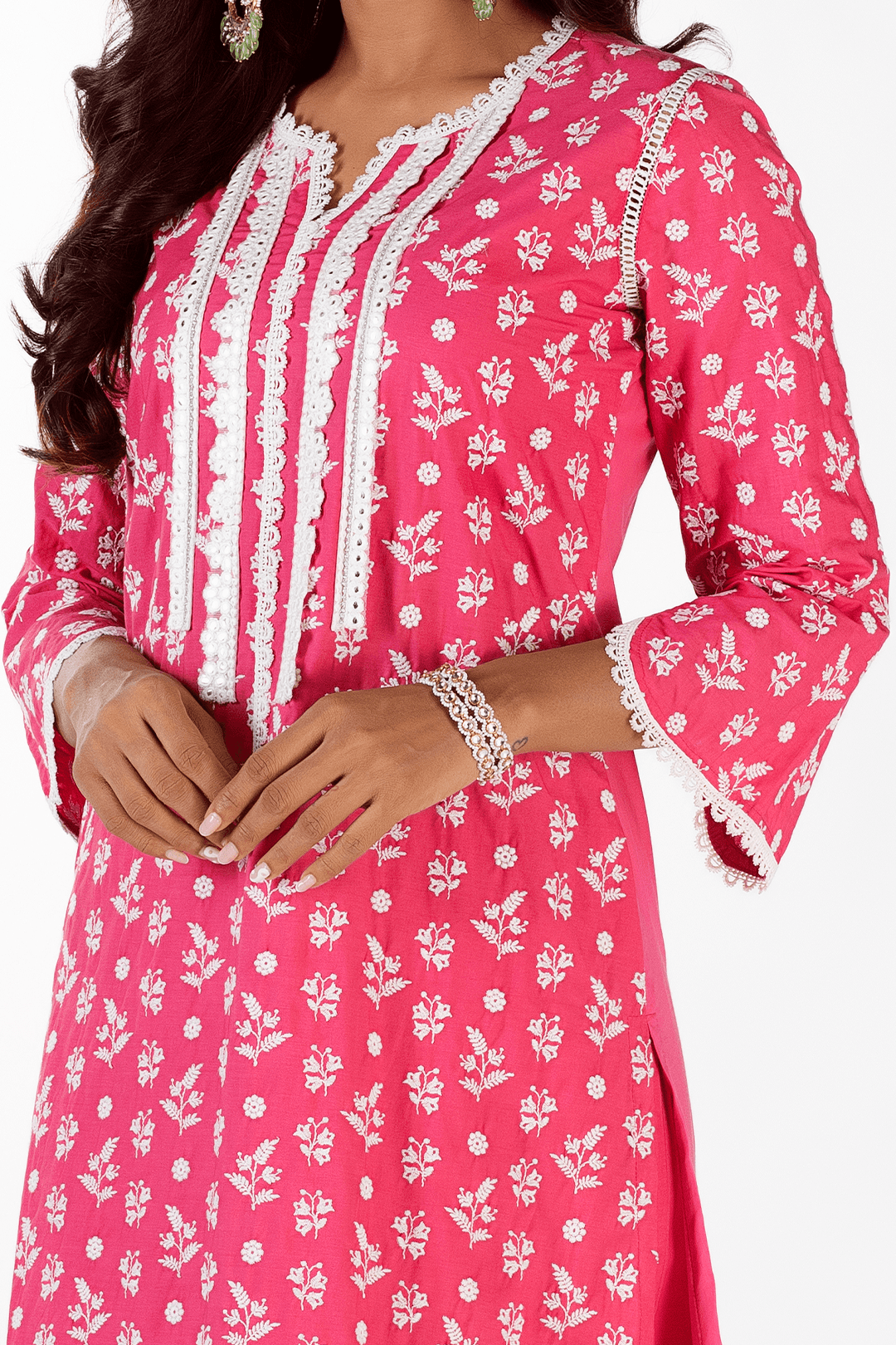 Sierra Supima Cotton Fuchsia Kurta Set
