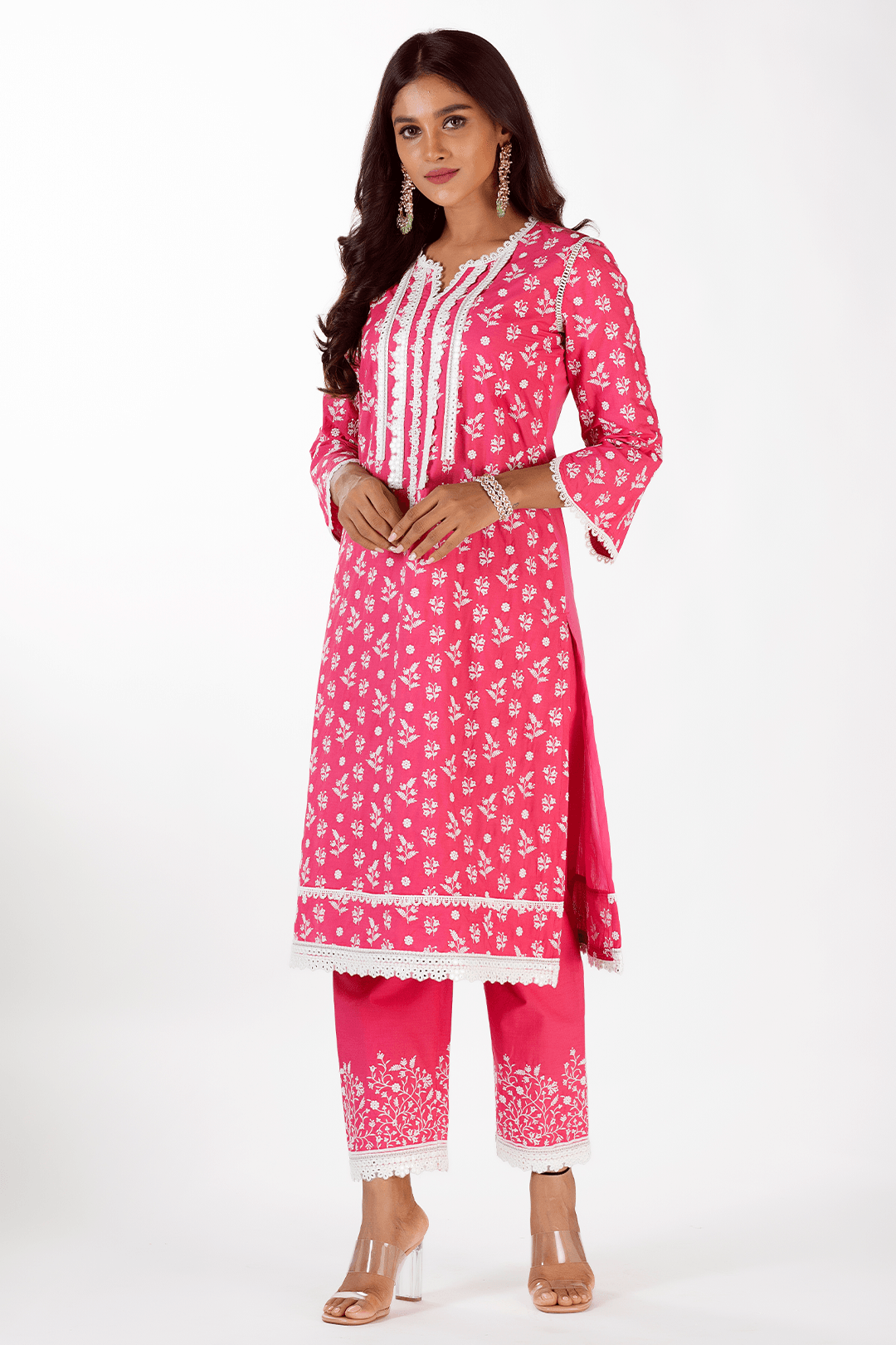 Sierra Supima Cotton Fuchsia Kurta Set
