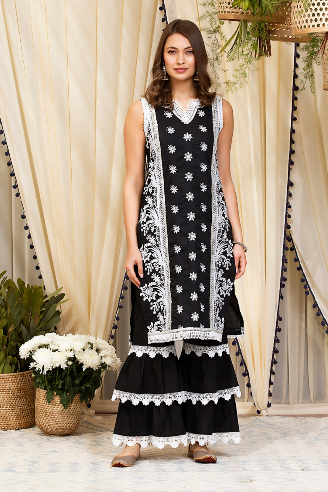 Sofia Supima Cotton Kurta with Garara Set