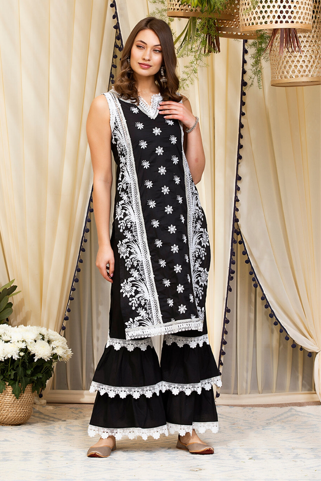 Sofia Supima Cotton Kurta with Garara Set