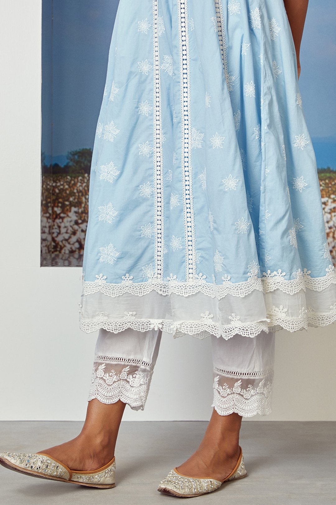 Star Gaze Supima Cotton Light Blue Kurta Set