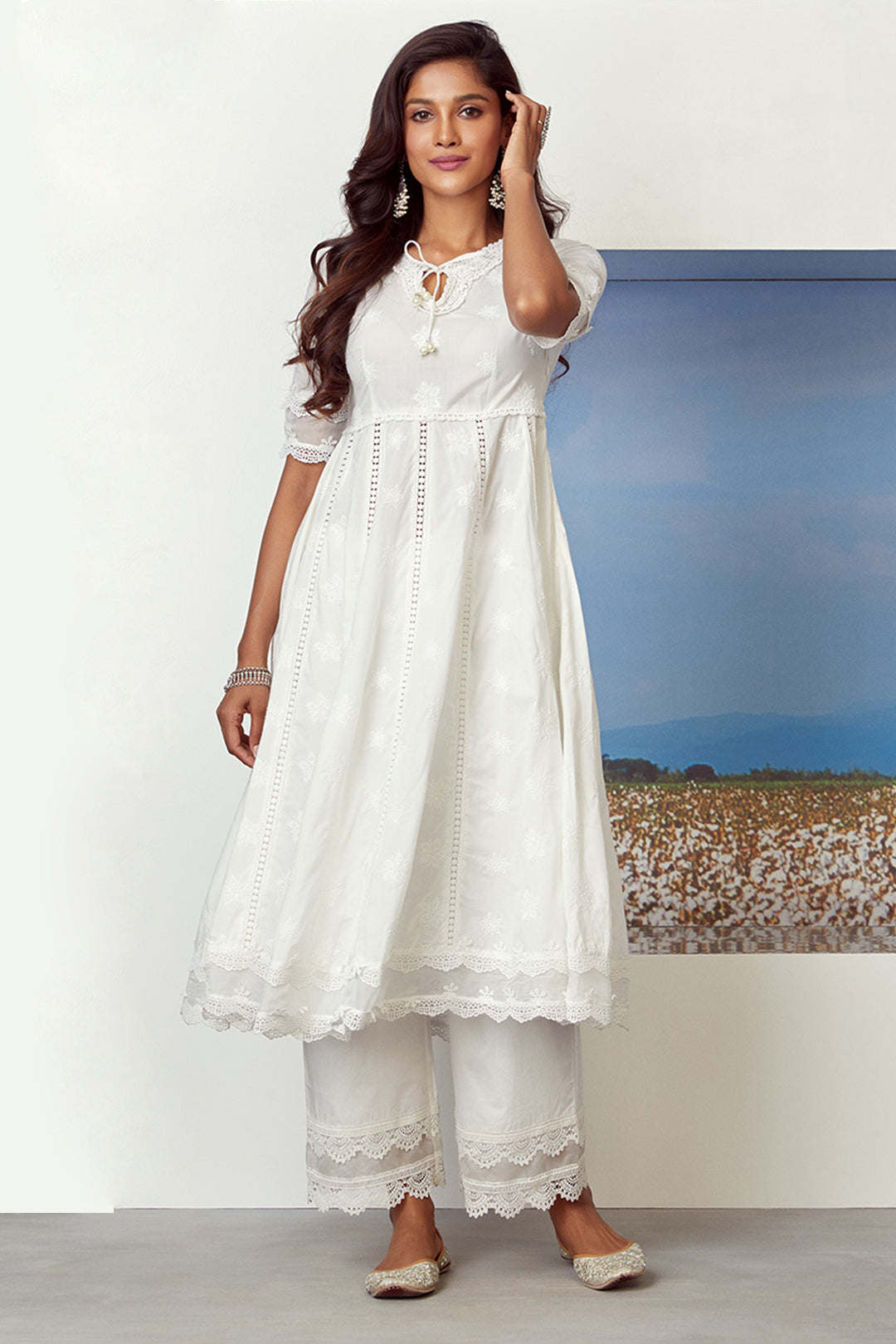 Star Gaze Supima Cotton Kurta with Palazzo Set