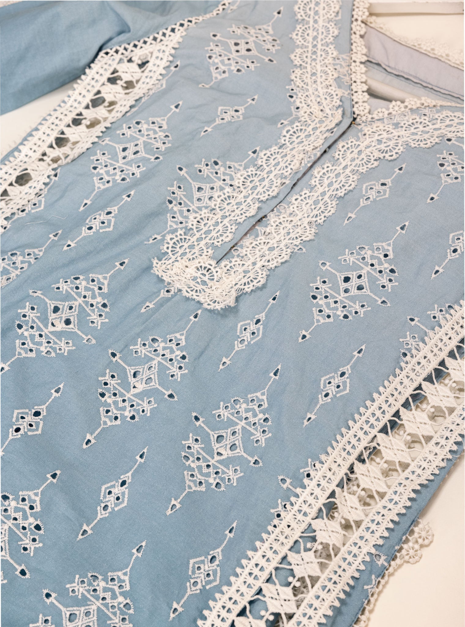 Suria Supima Cotton Blue Kurta Set