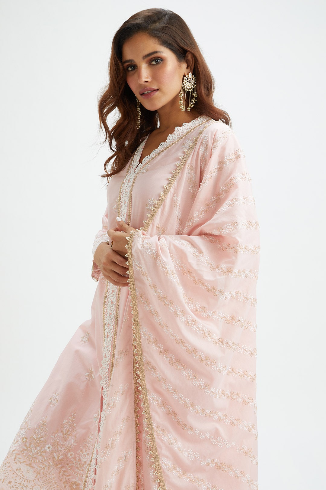 Swan Supima Cotton Pink Kurta Set