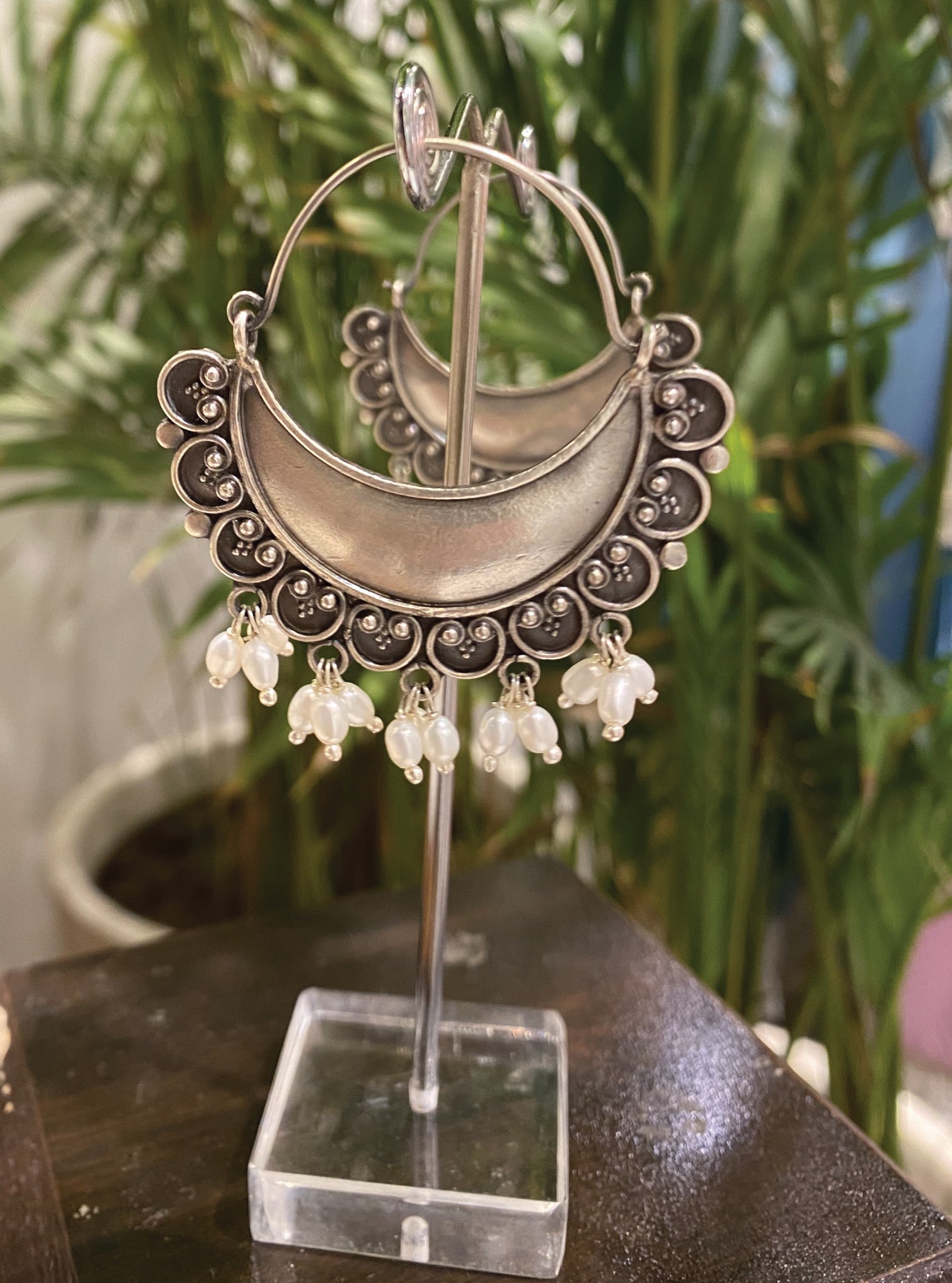 Pure Silver Tulip Antique Chandballs