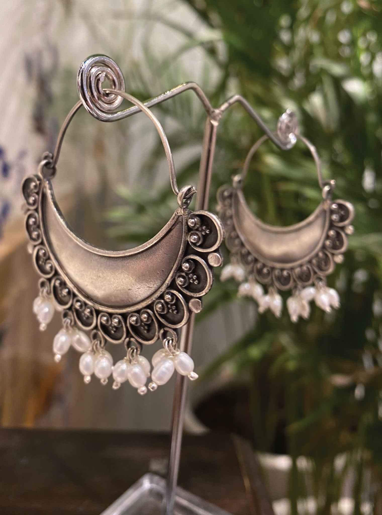 Pure Silver Tulip Antique Chandballs