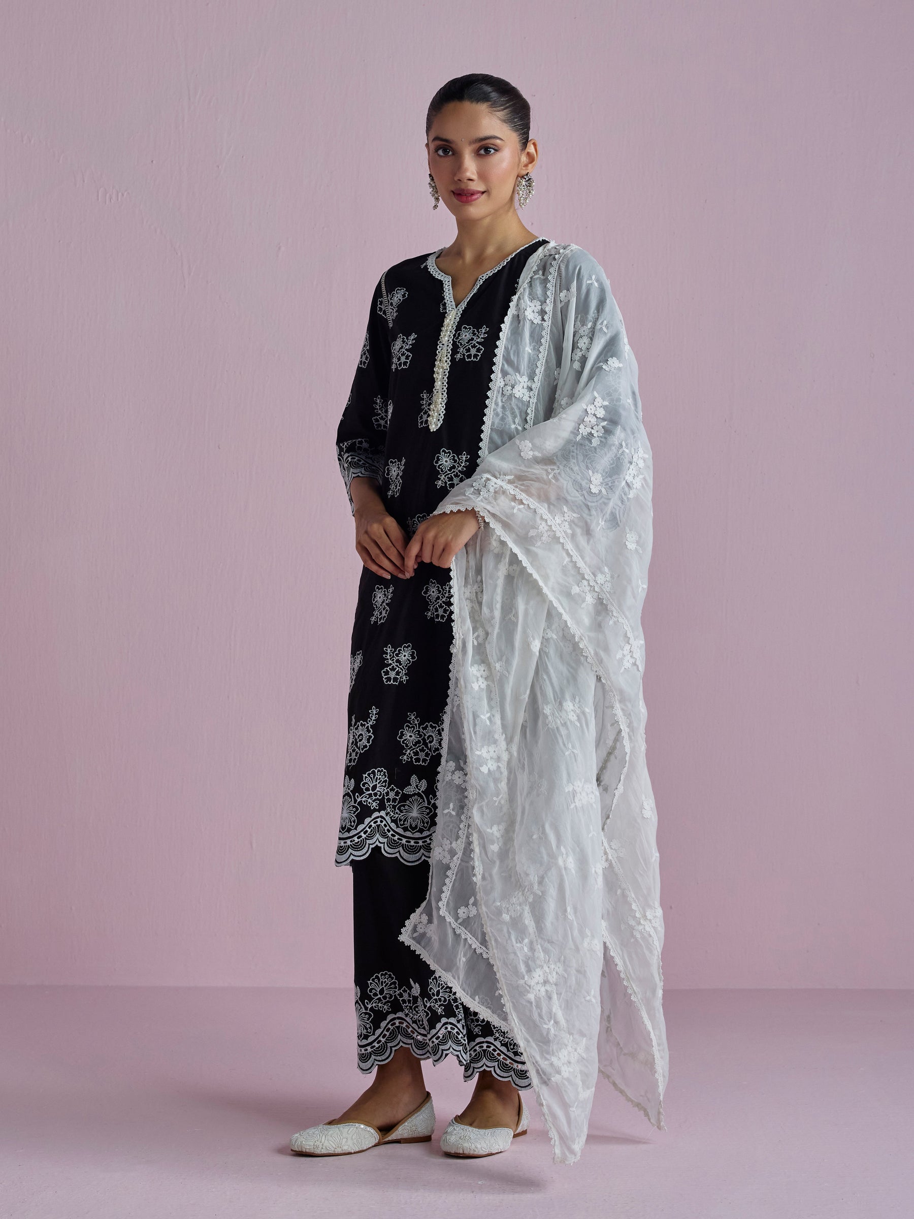 Risha Supima Cotton Black Kurta Set