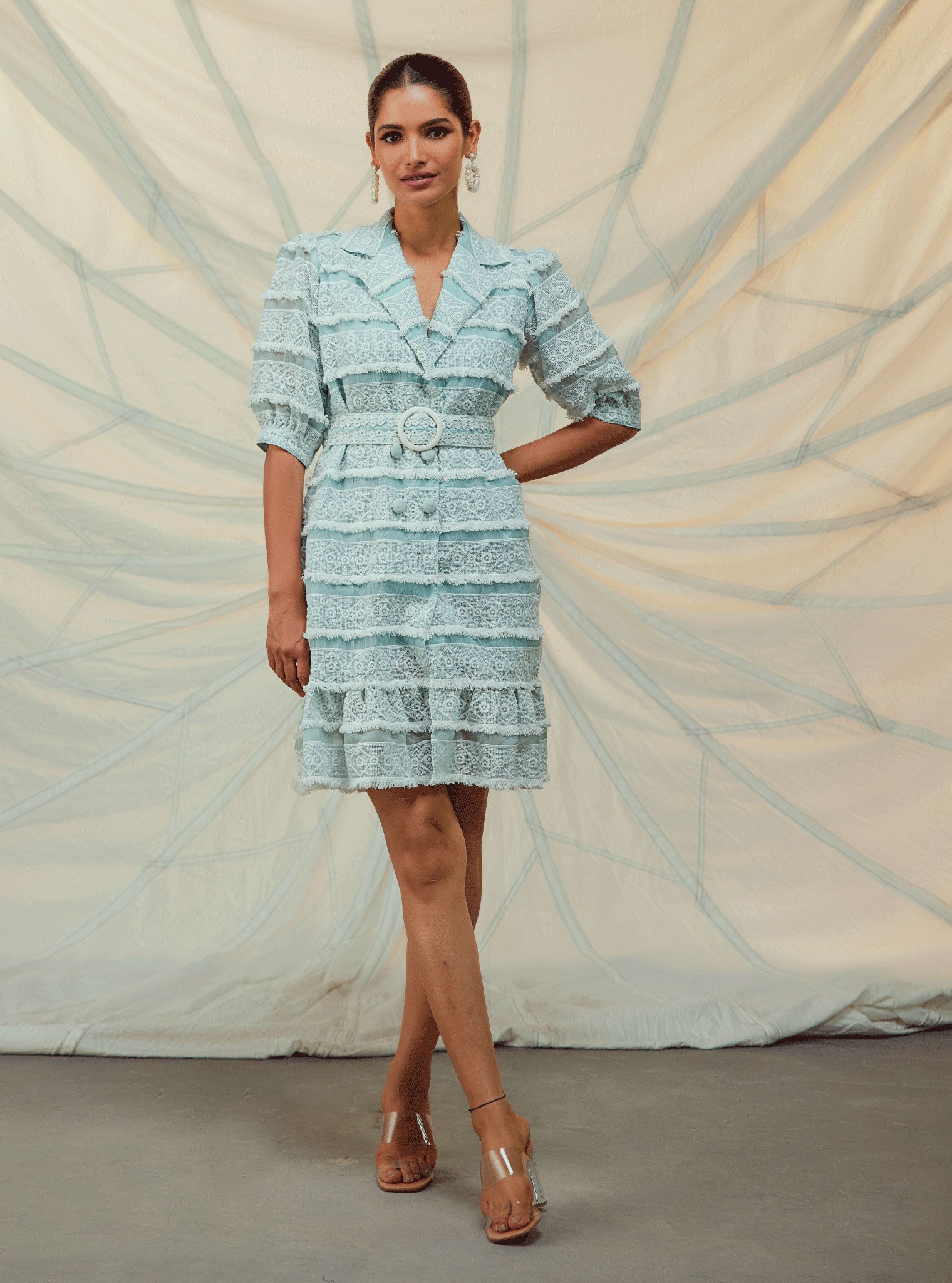 Cass Organza Light Blue Dress