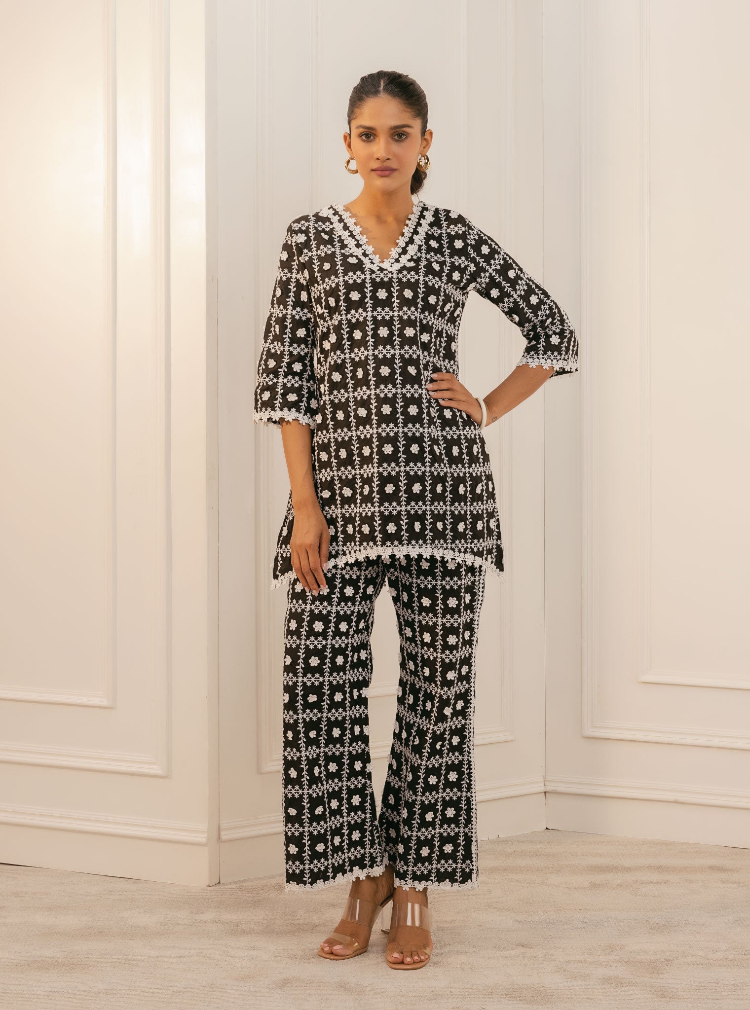 Mulmul Supima Cotton Cove Black Top