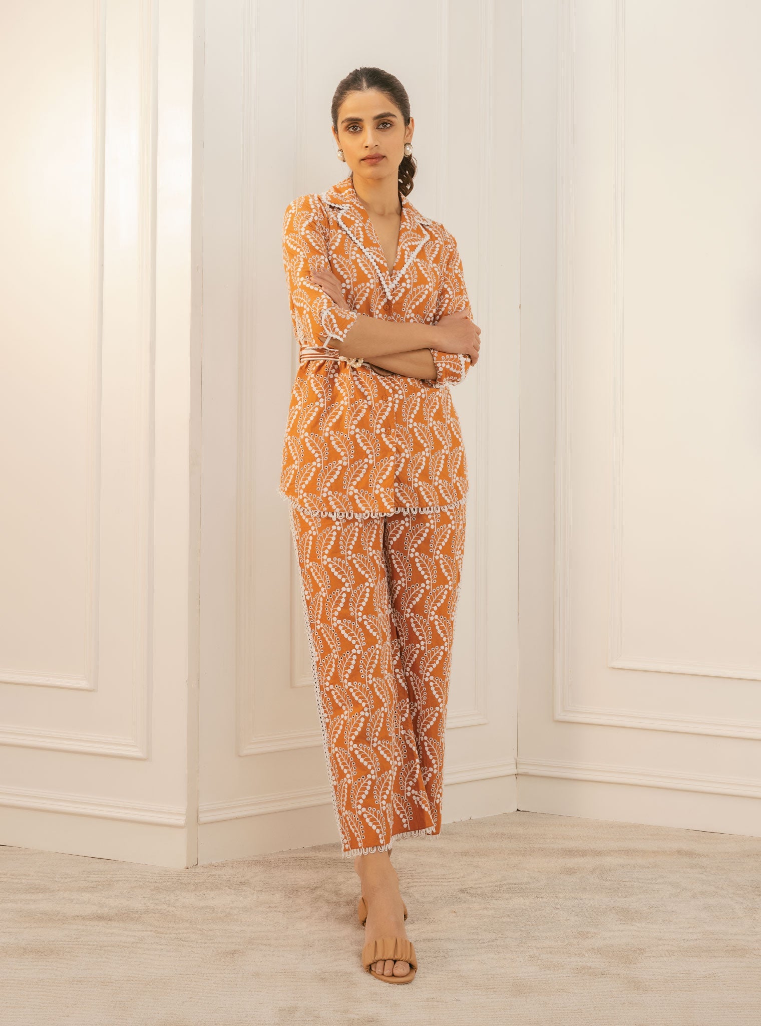 Halo Supima Cotton Orange Co-ord Set