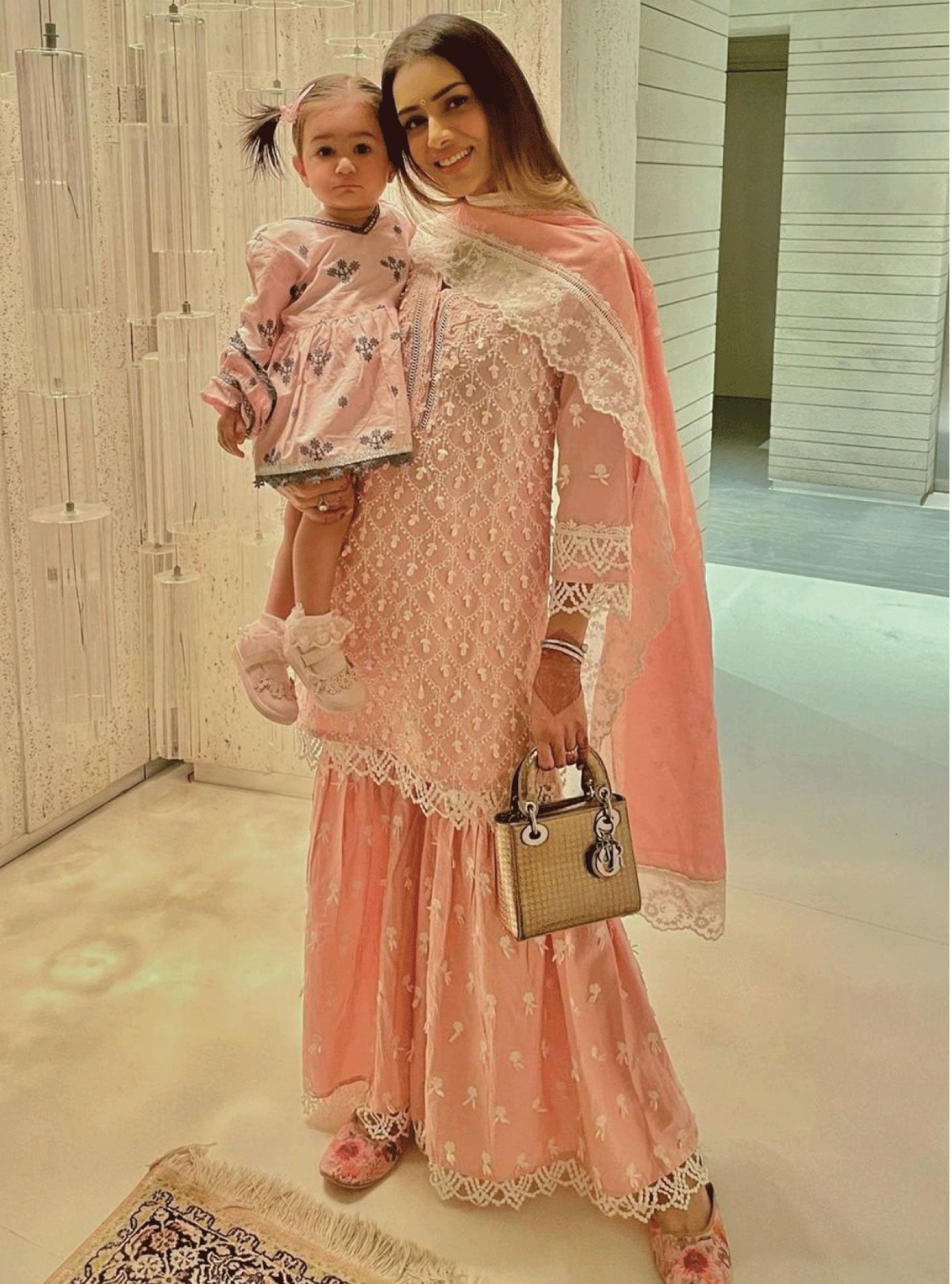 Hayes Supima Satin Pink Kurta Set