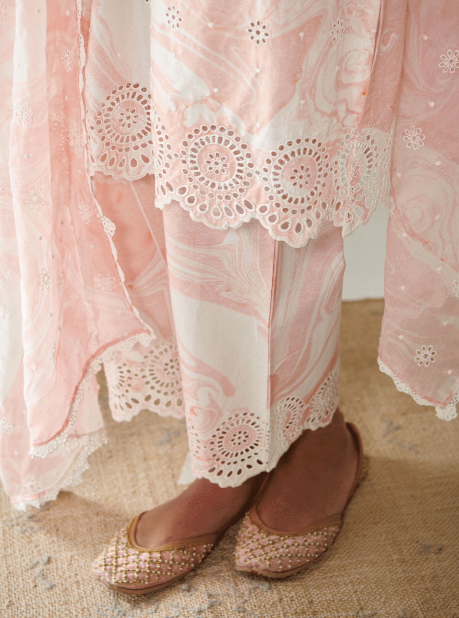 Carrara Supima Cotton Pink Kurta Set