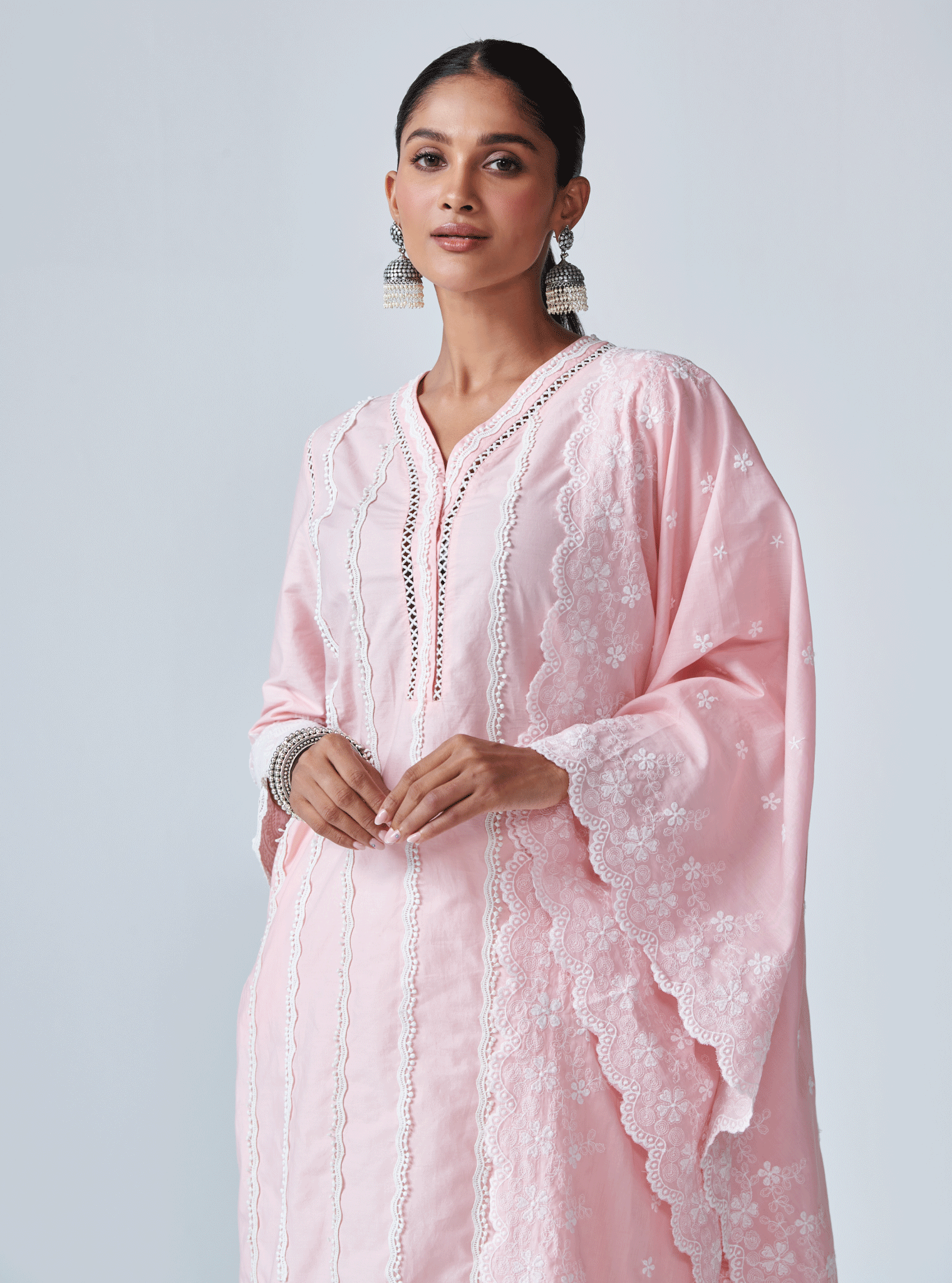 Ellen Supima Cotton Pink Kurta Set