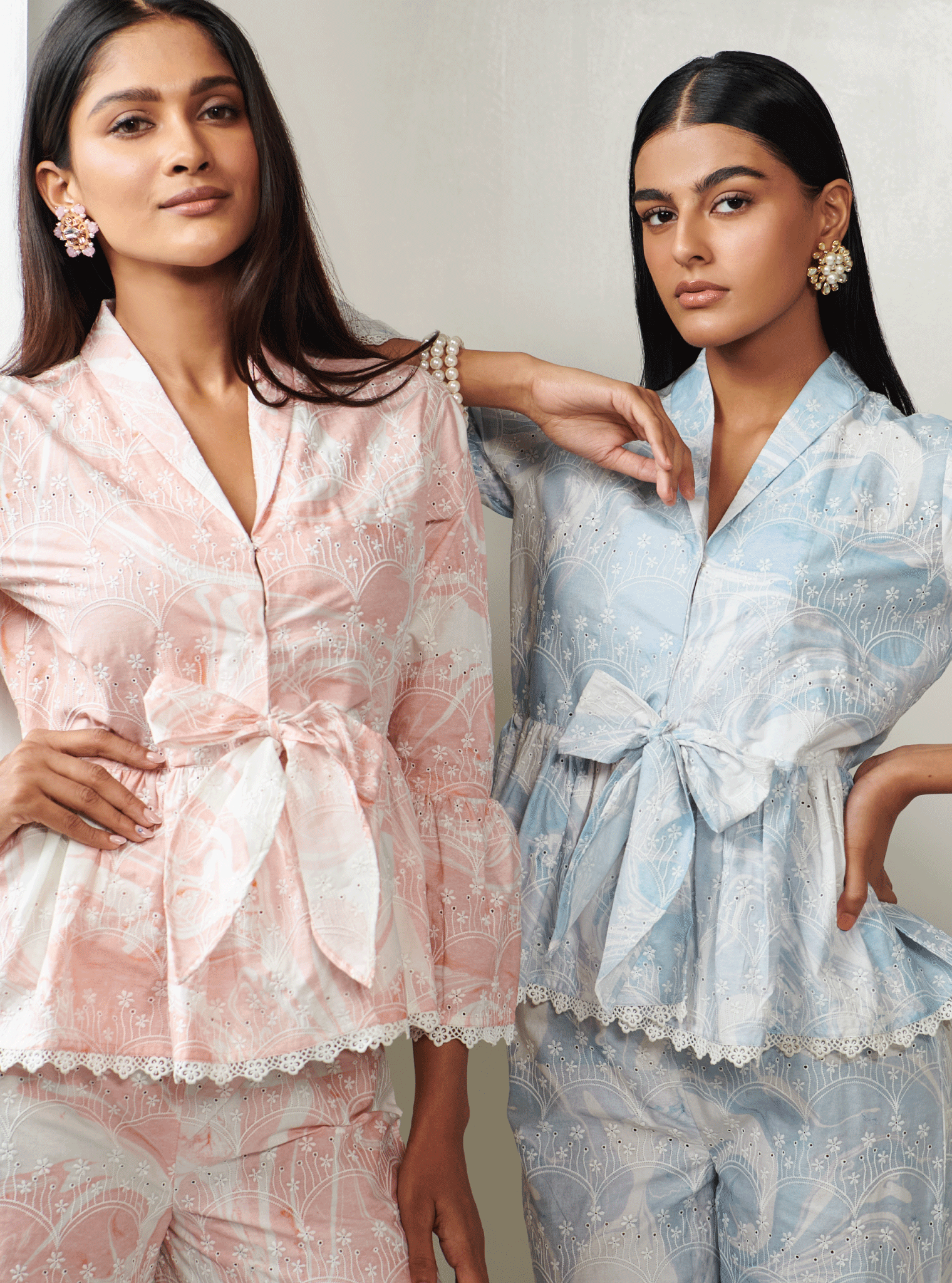 Fiorita Supima Cotton Pink Top with Pant Set