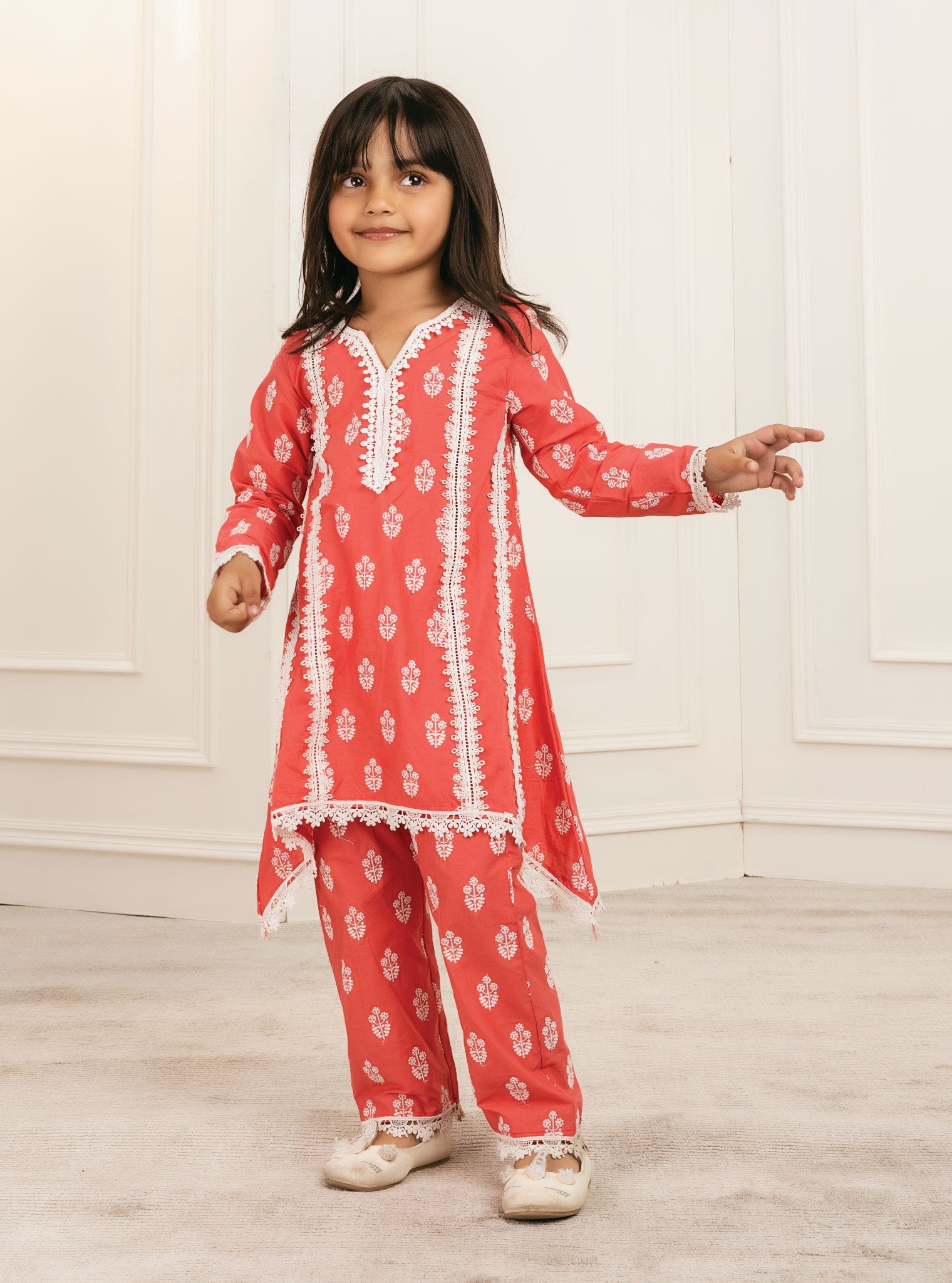 Amaris Supima Cotton Red Kurta Set