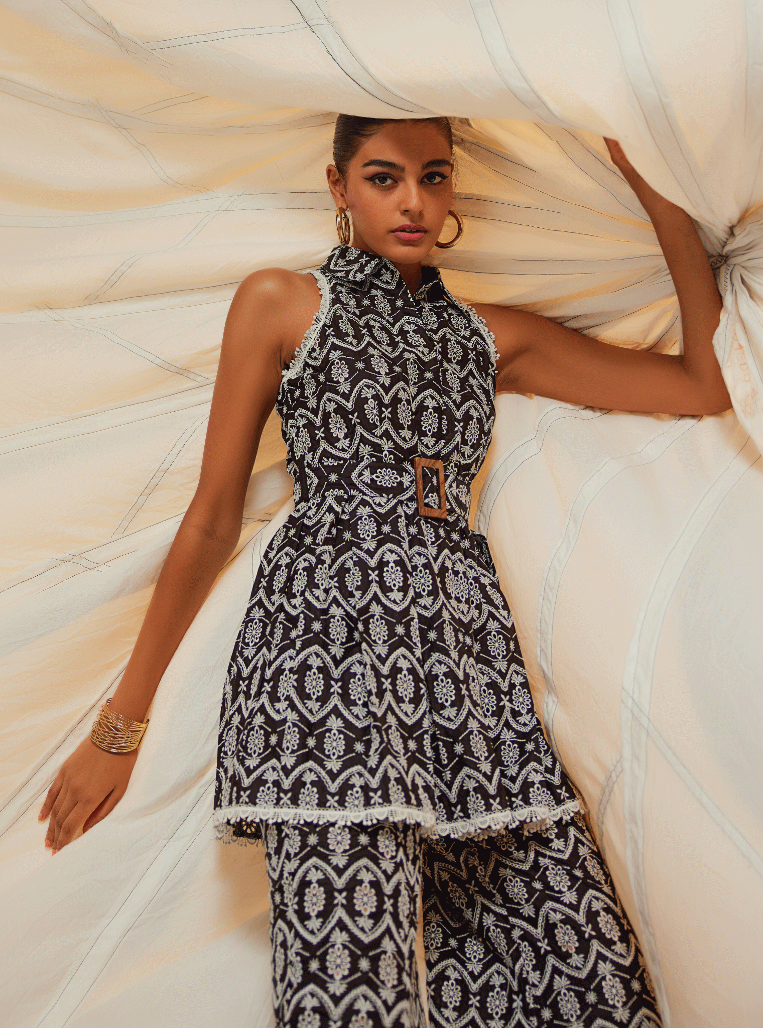 Jenn Supima Cotton Black Co-ord Set