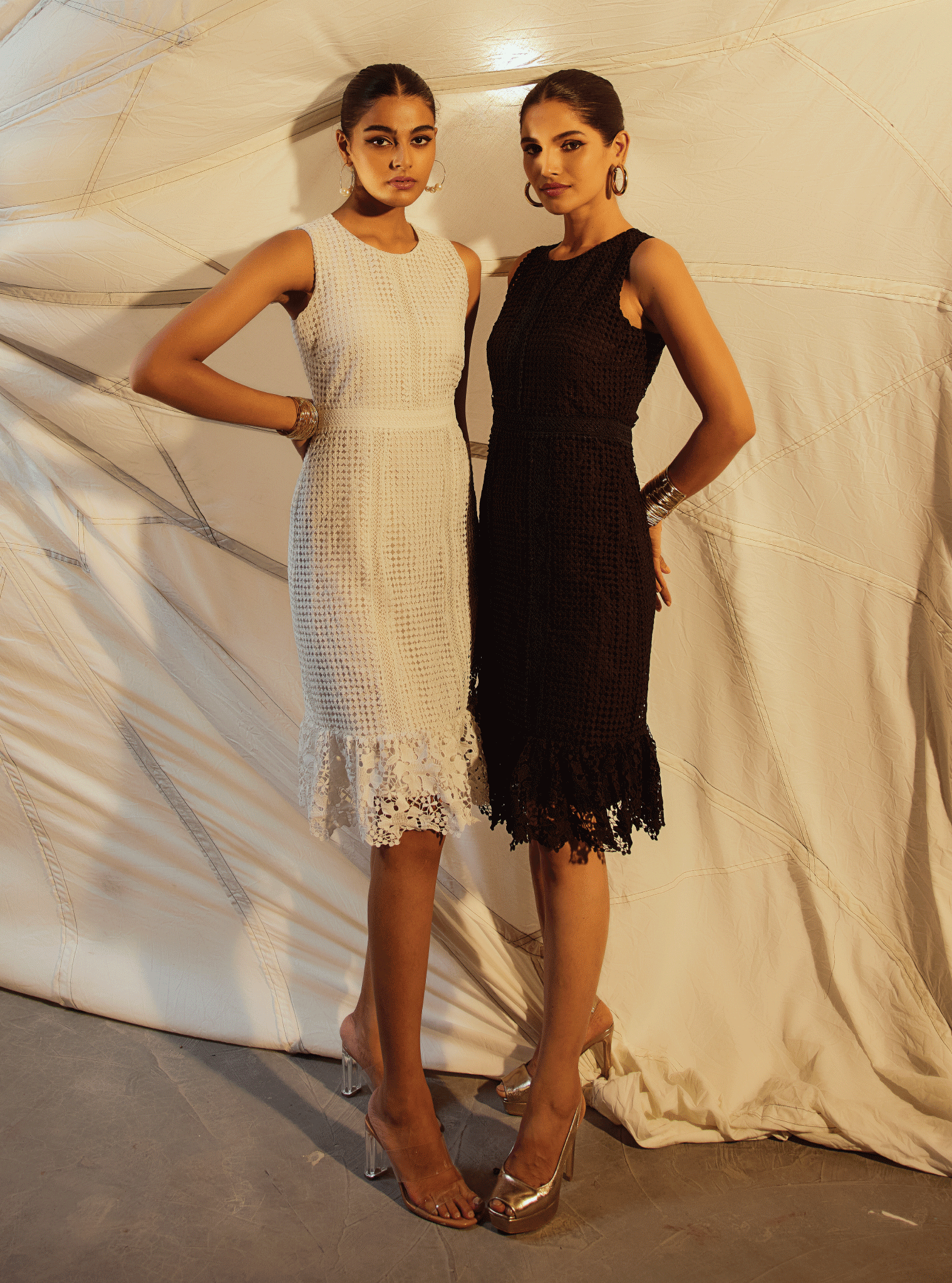 Guipure Skye Supima Cotton Black Dress