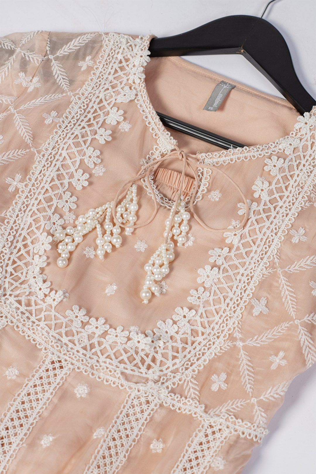 Valerie Tencel Luxe Organza Beige Kurta Set