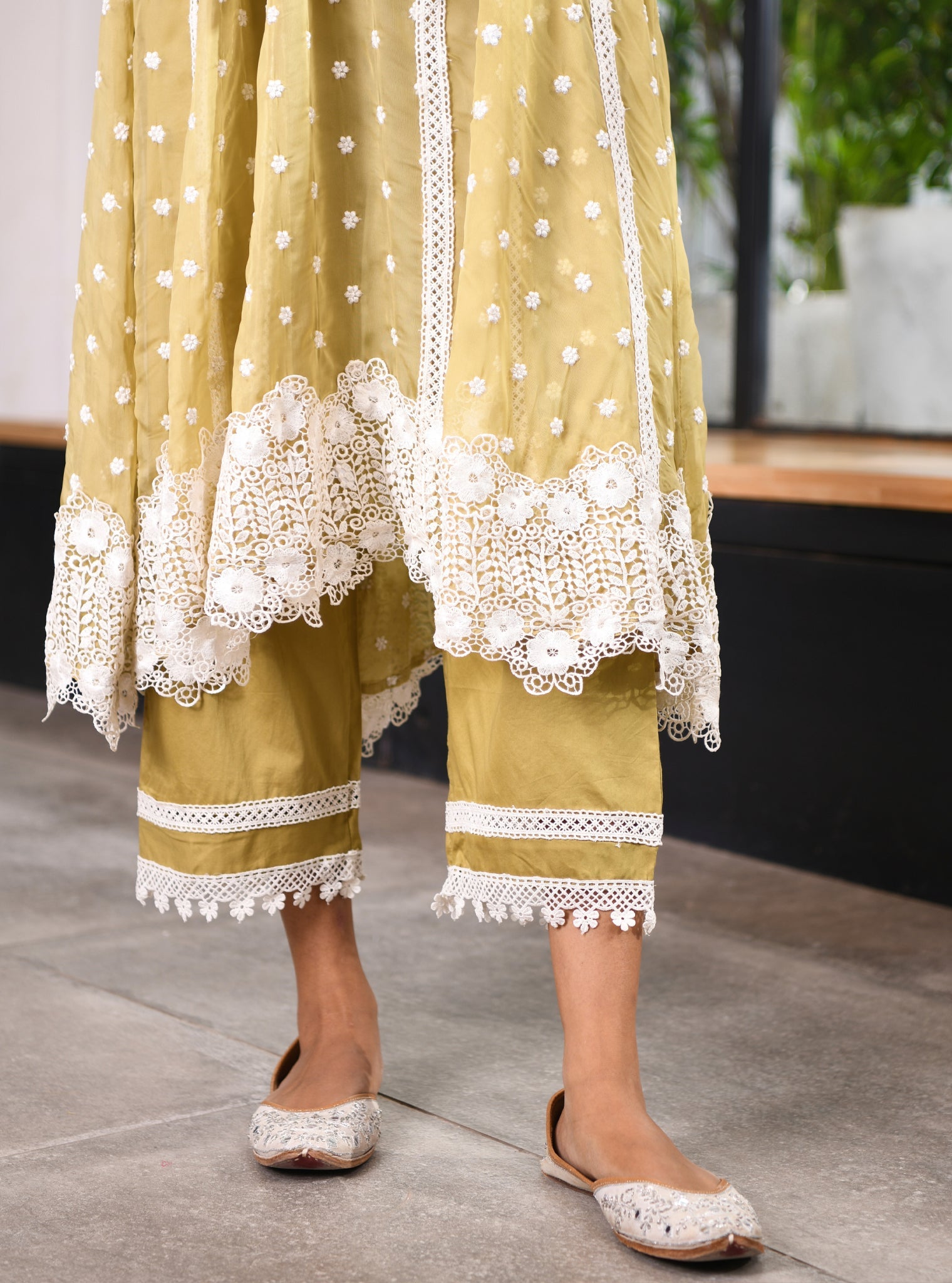 Valerie Tencel Luxe Organza Dark Green Kurta Set