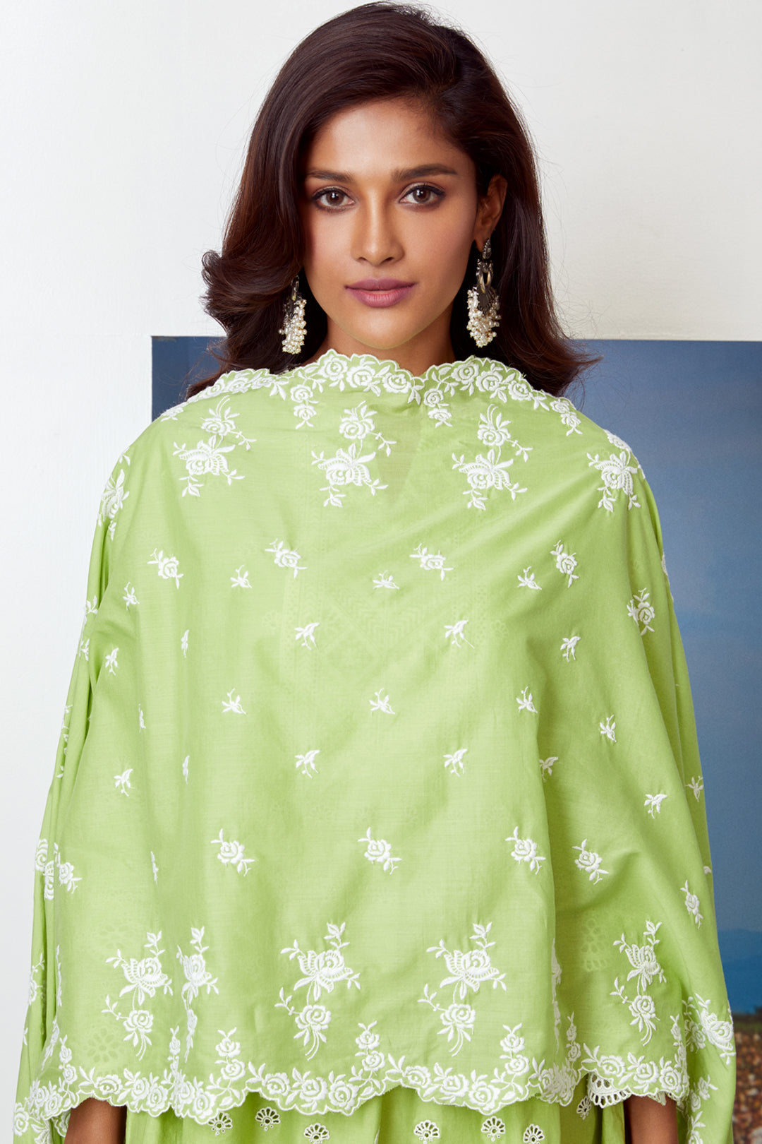 Brazen Supima Cotton Green Kurta with Sharara Set