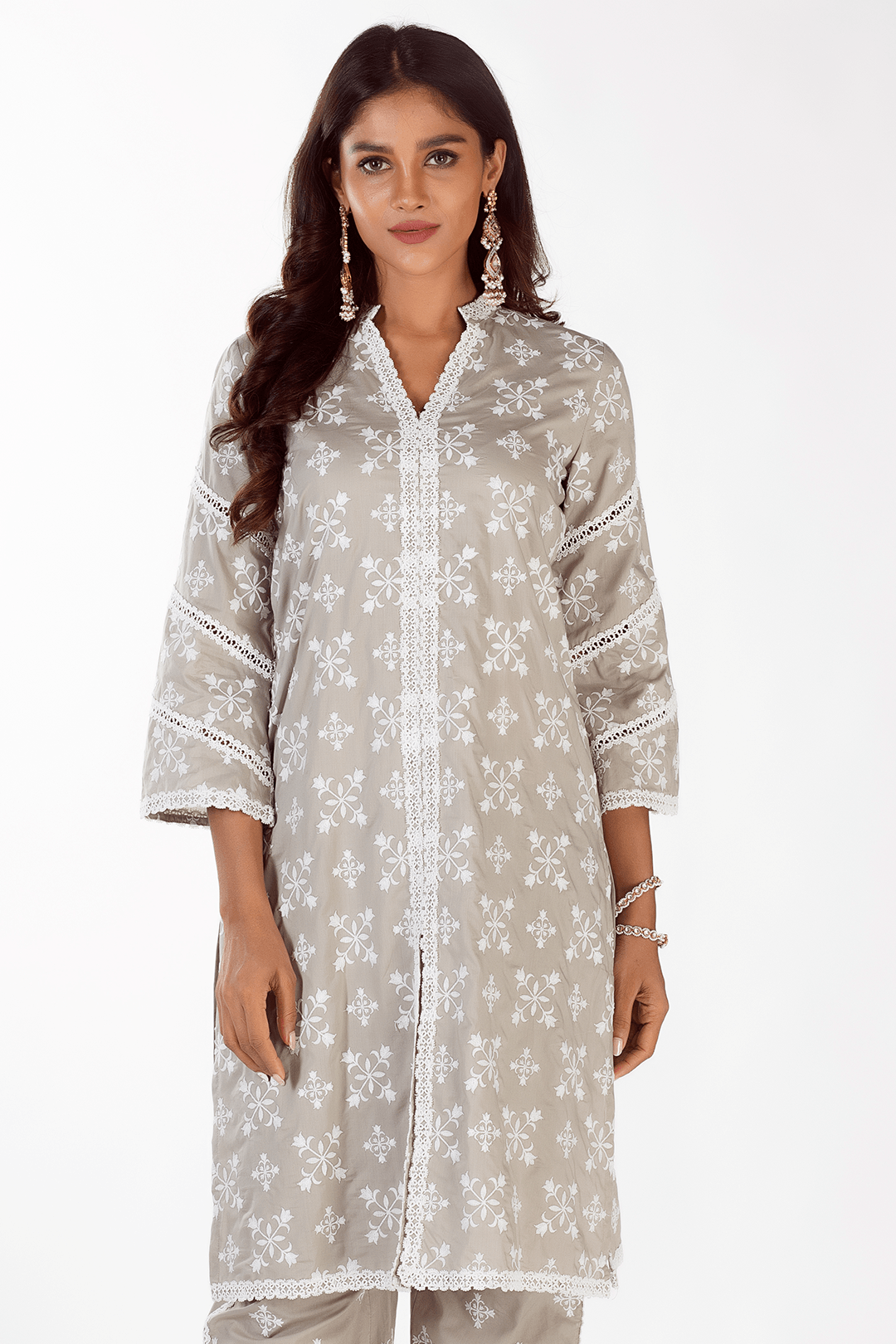 Vera Supima Cotton Grey Kurta Set
