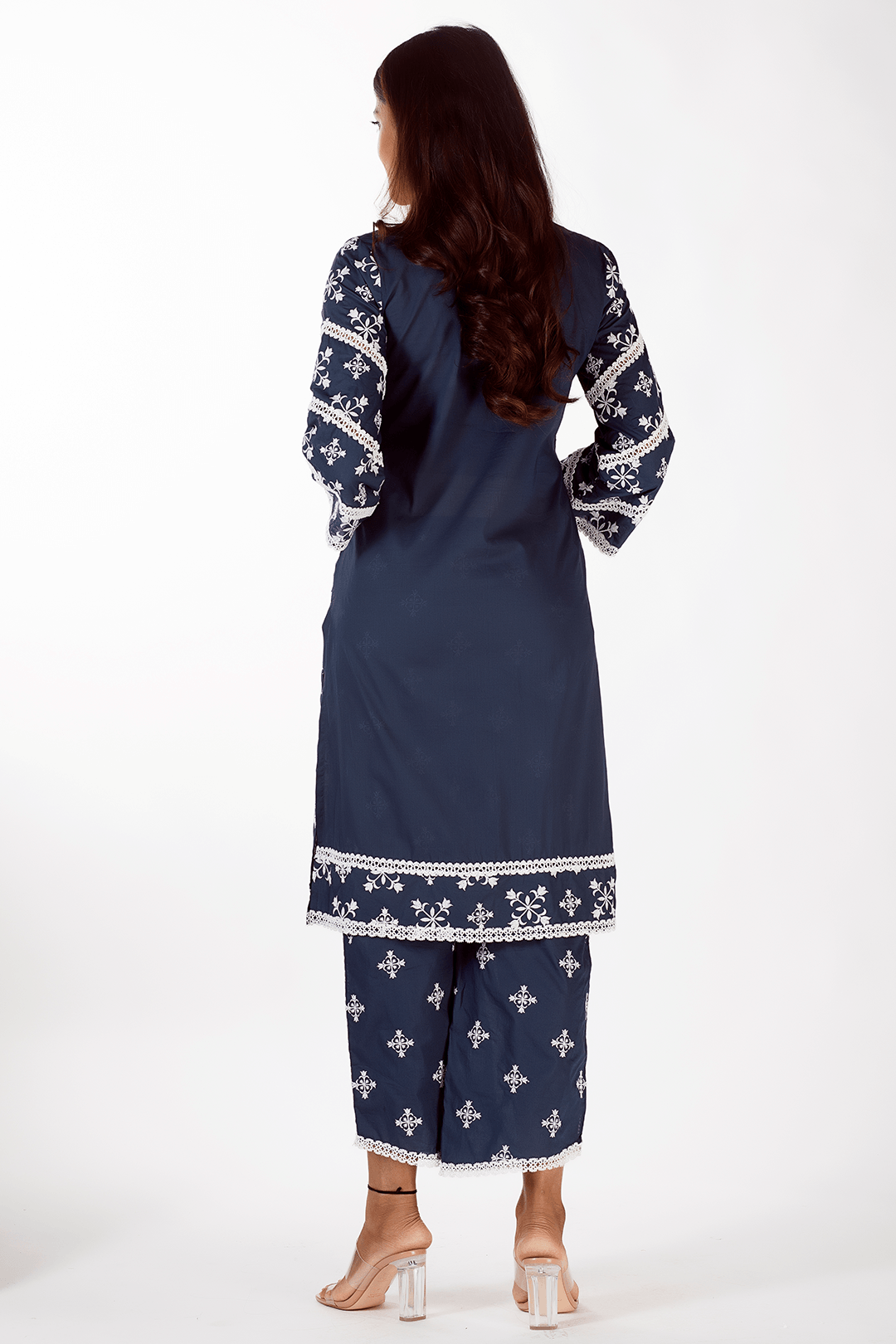 Vera Supima Cotton Navy Kurta Set