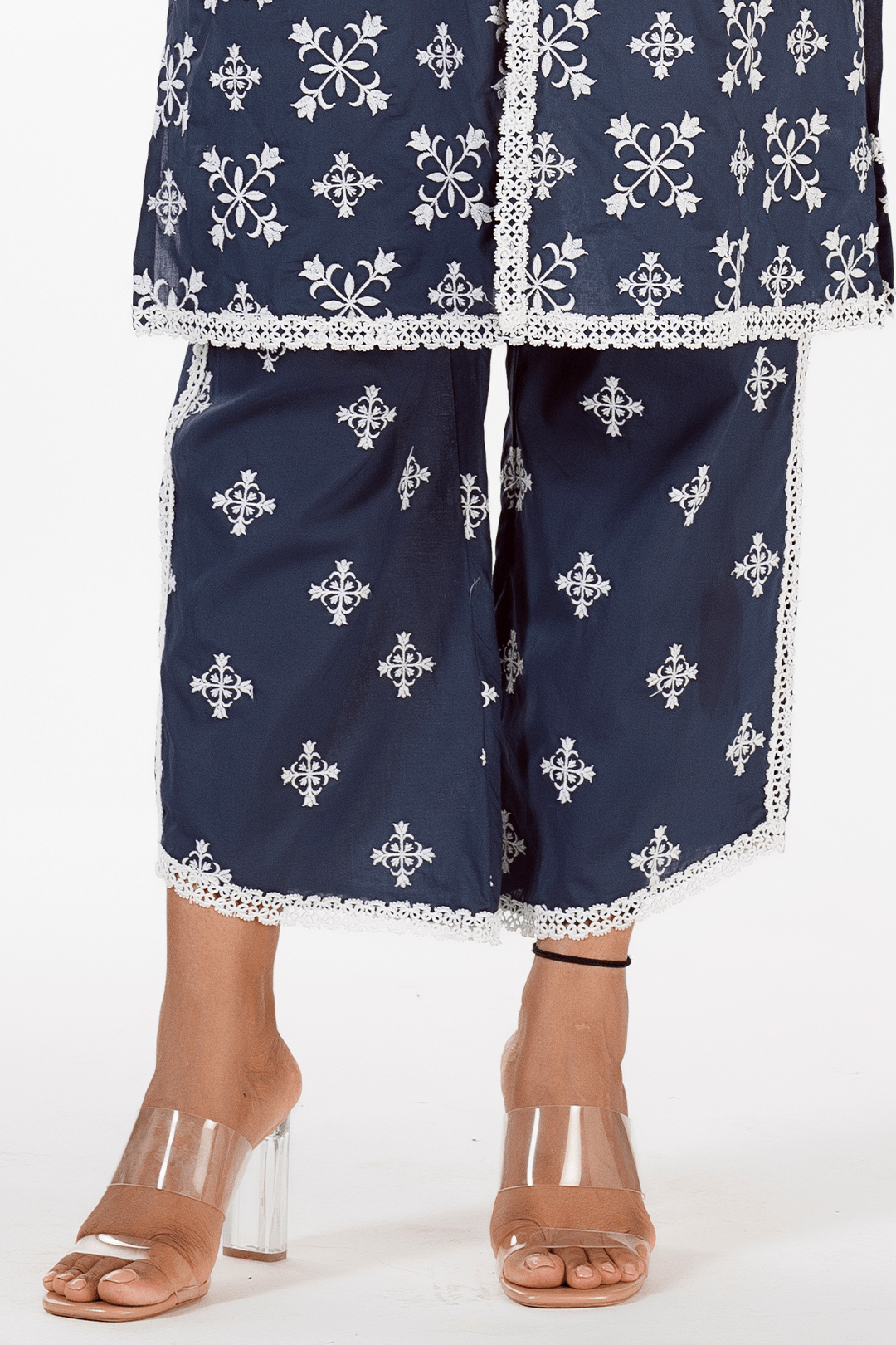 Vera Supima Cotton Navy Kurta Set